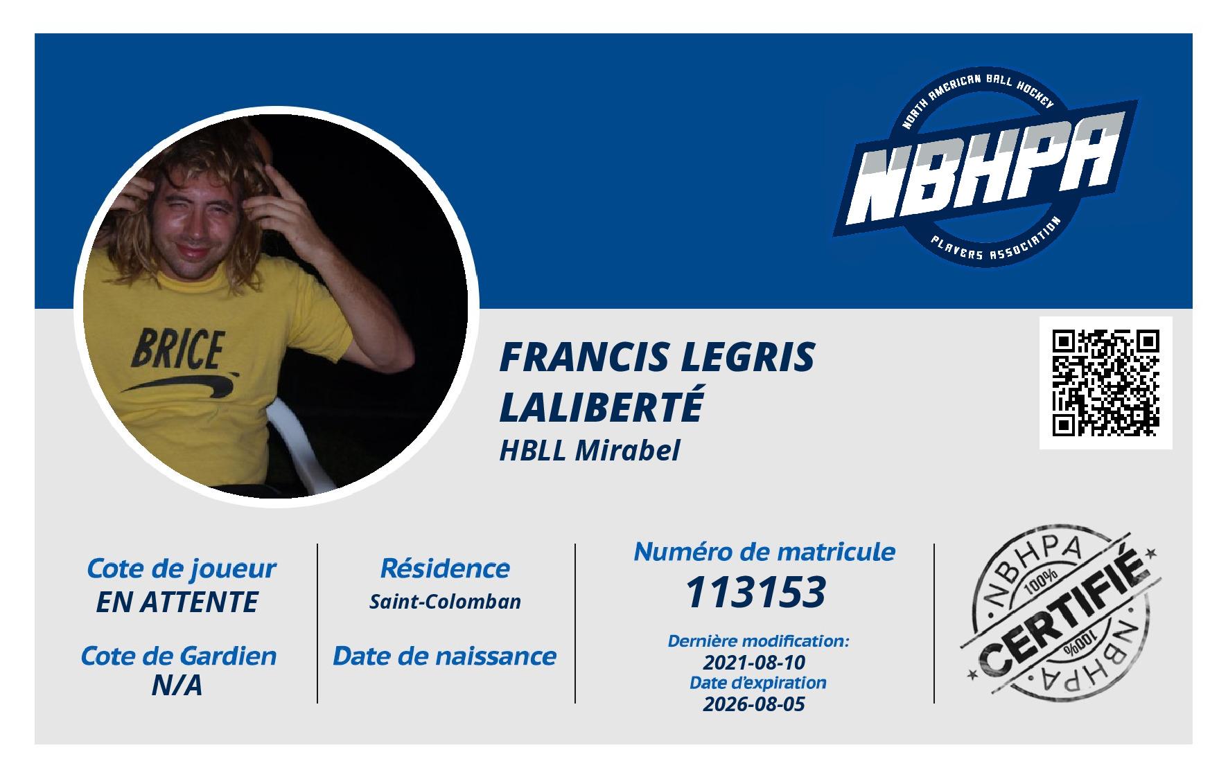 Francis Legris Laliberté