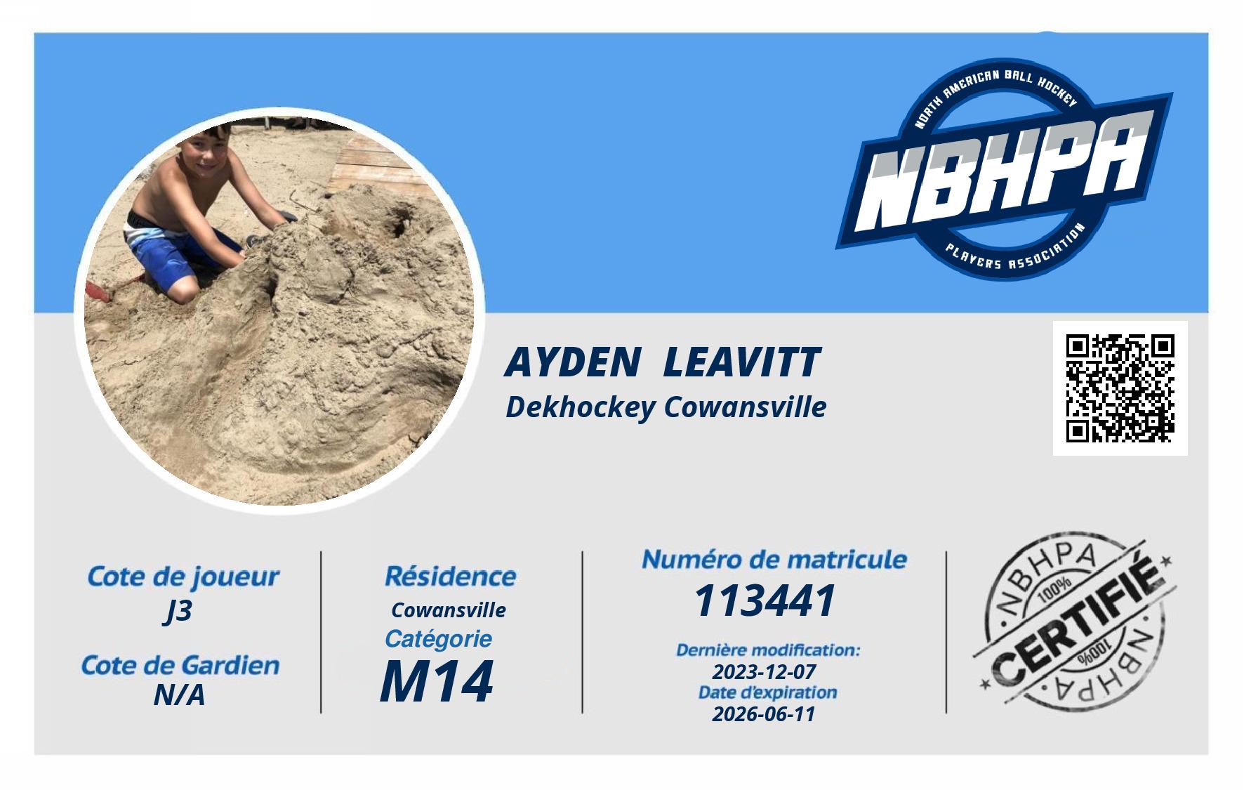 Ayden  Leavitt