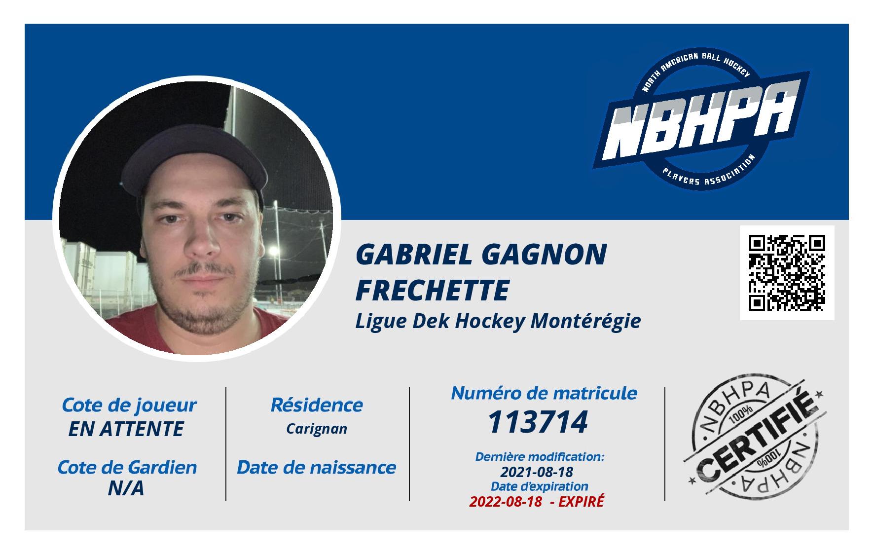 Gabriel Gagnon Frechette 