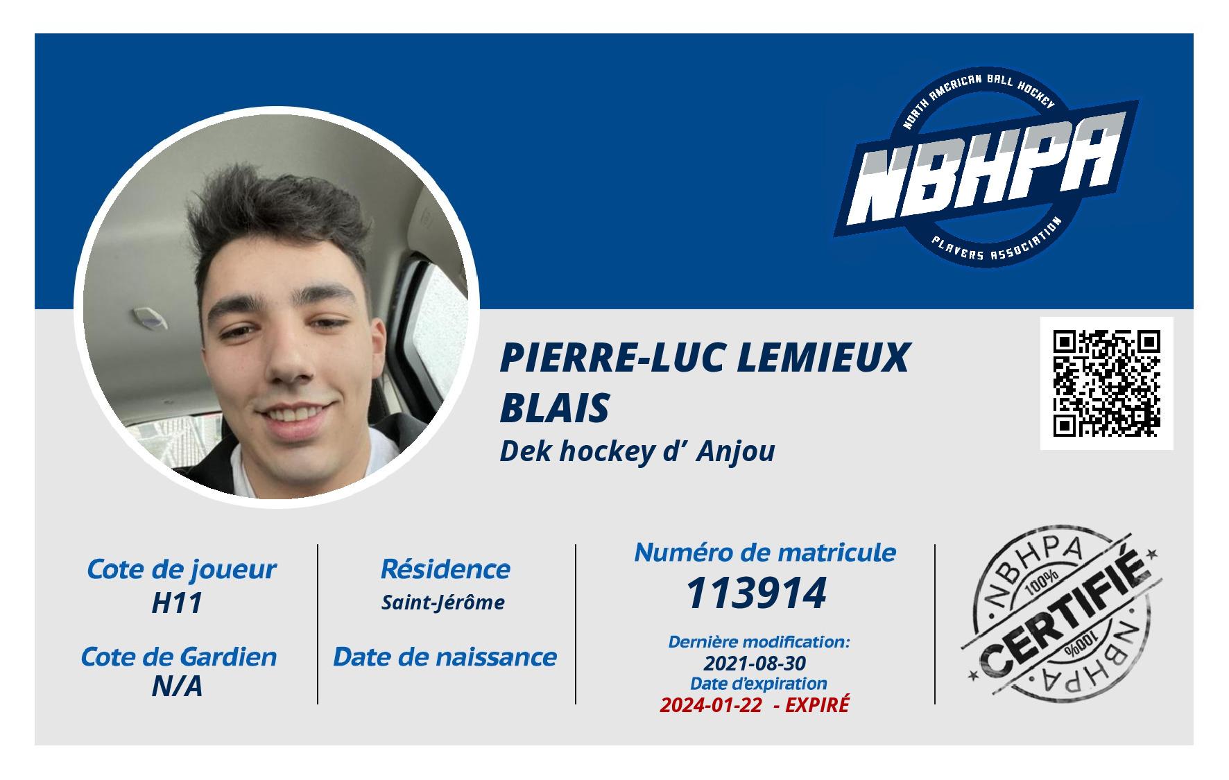 Pierre-Luc Lemieux Blais