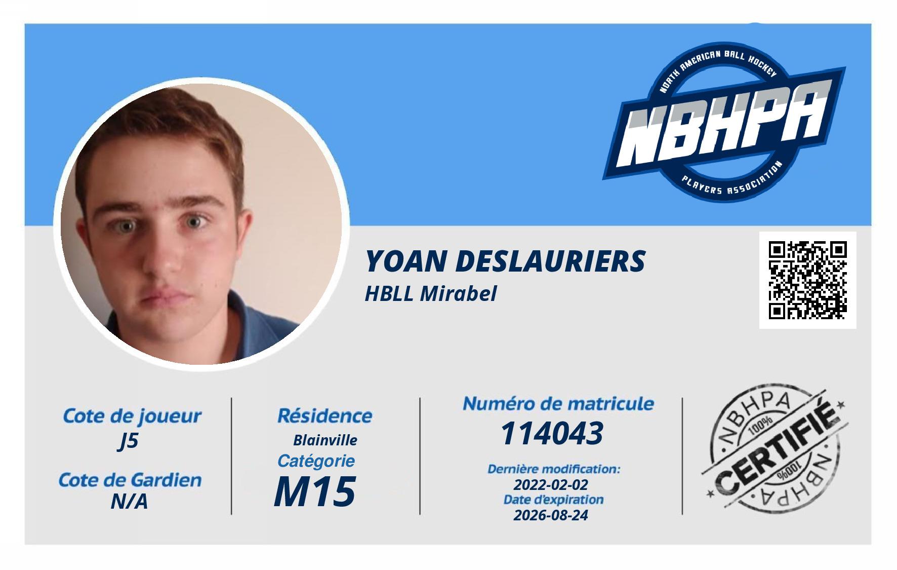 Yoan Deslauriers