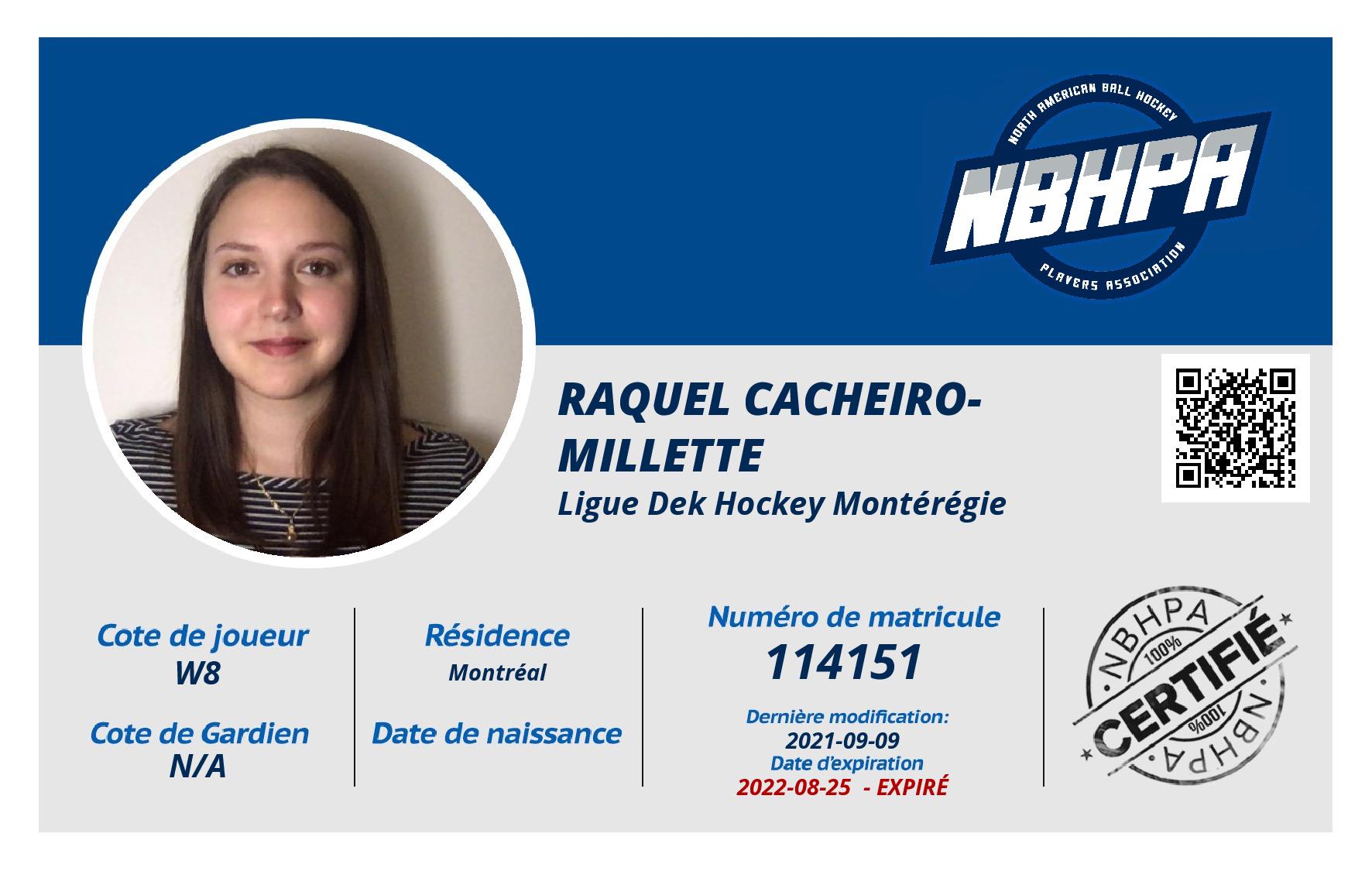 Raquel Cacheiro-Millette