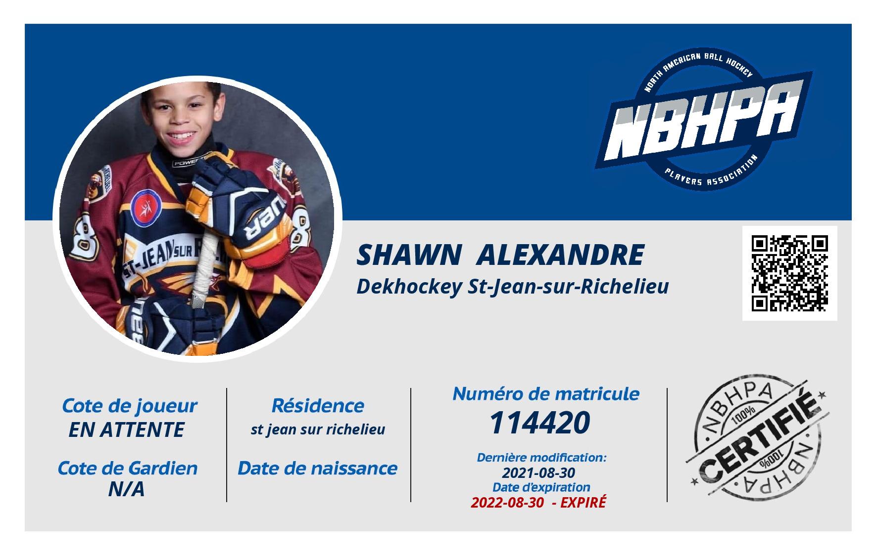 Shawn  Alexandre
