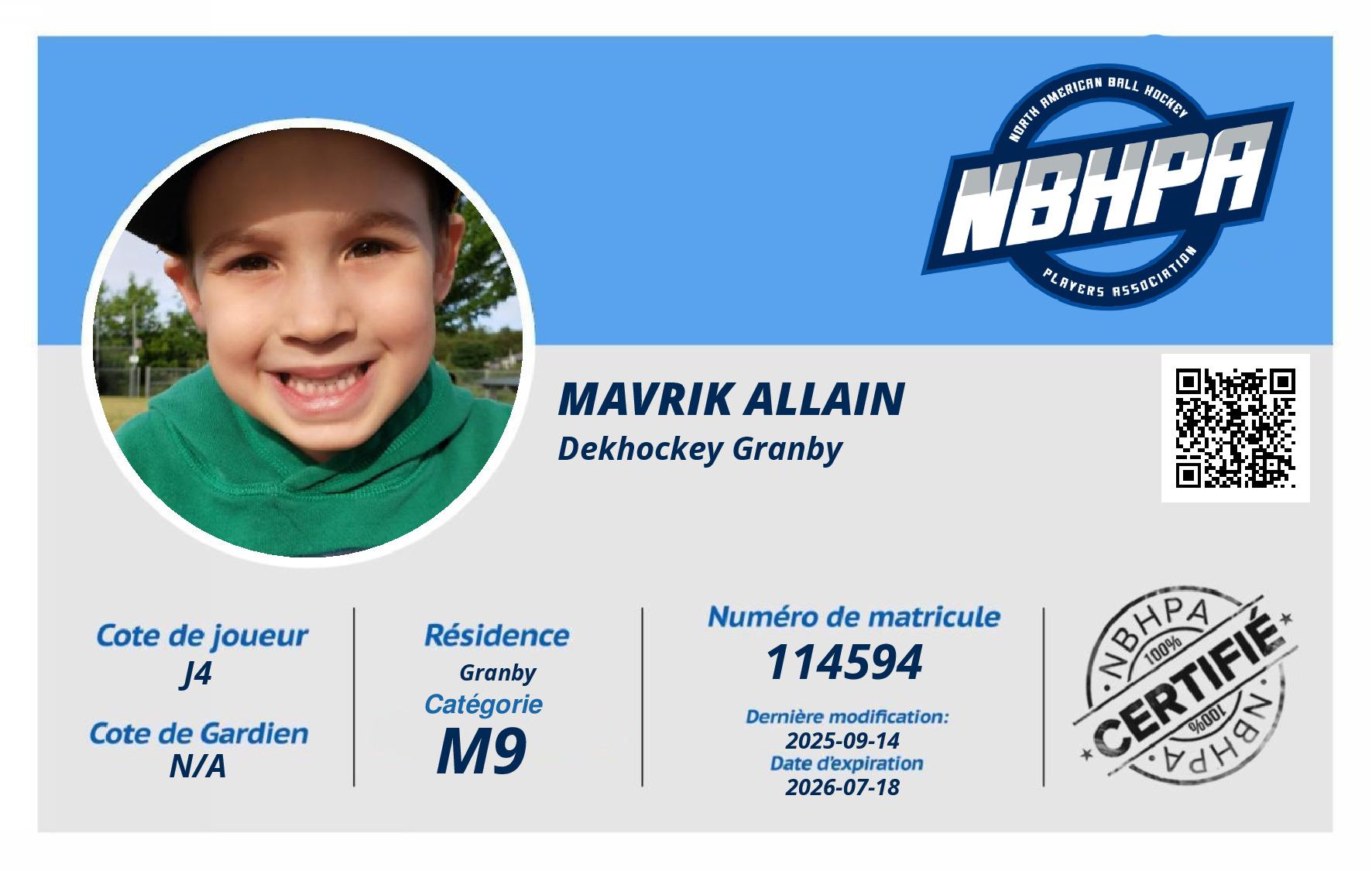 Mavrik Allain