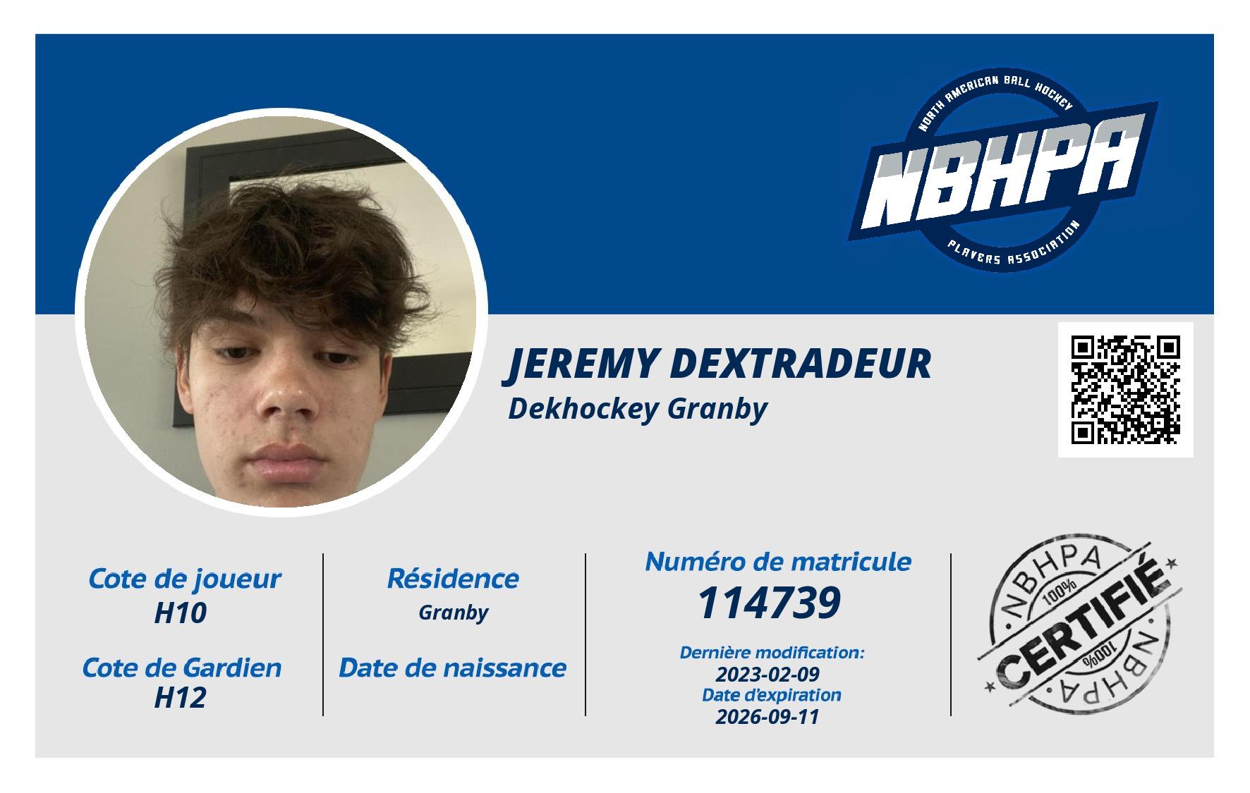 Jeremy Dextradeur