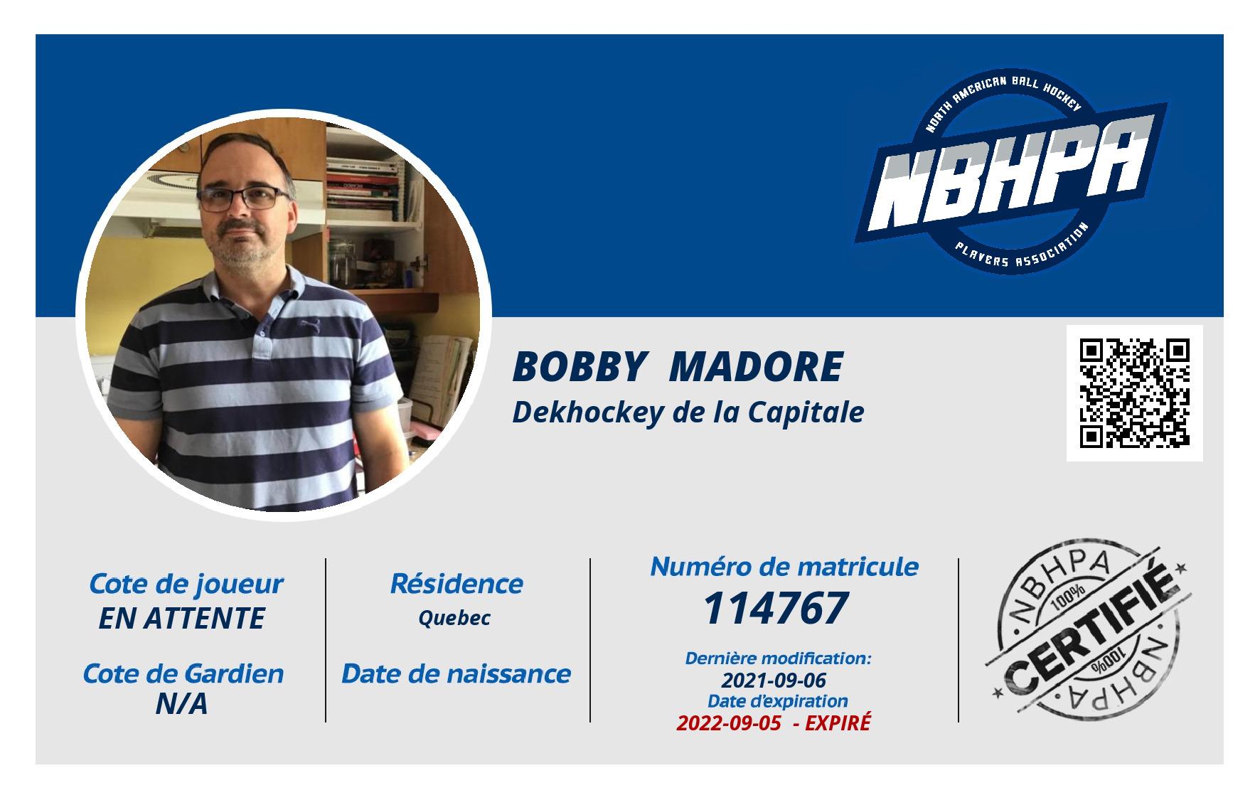Bobby  Madore 