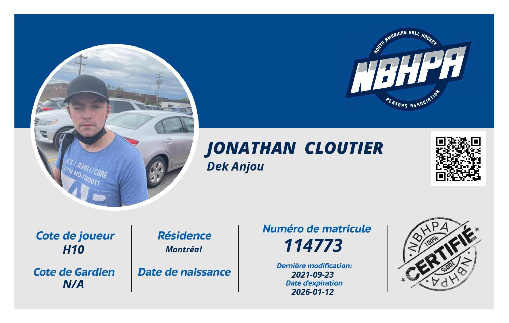 Jonathan  Cloutier 