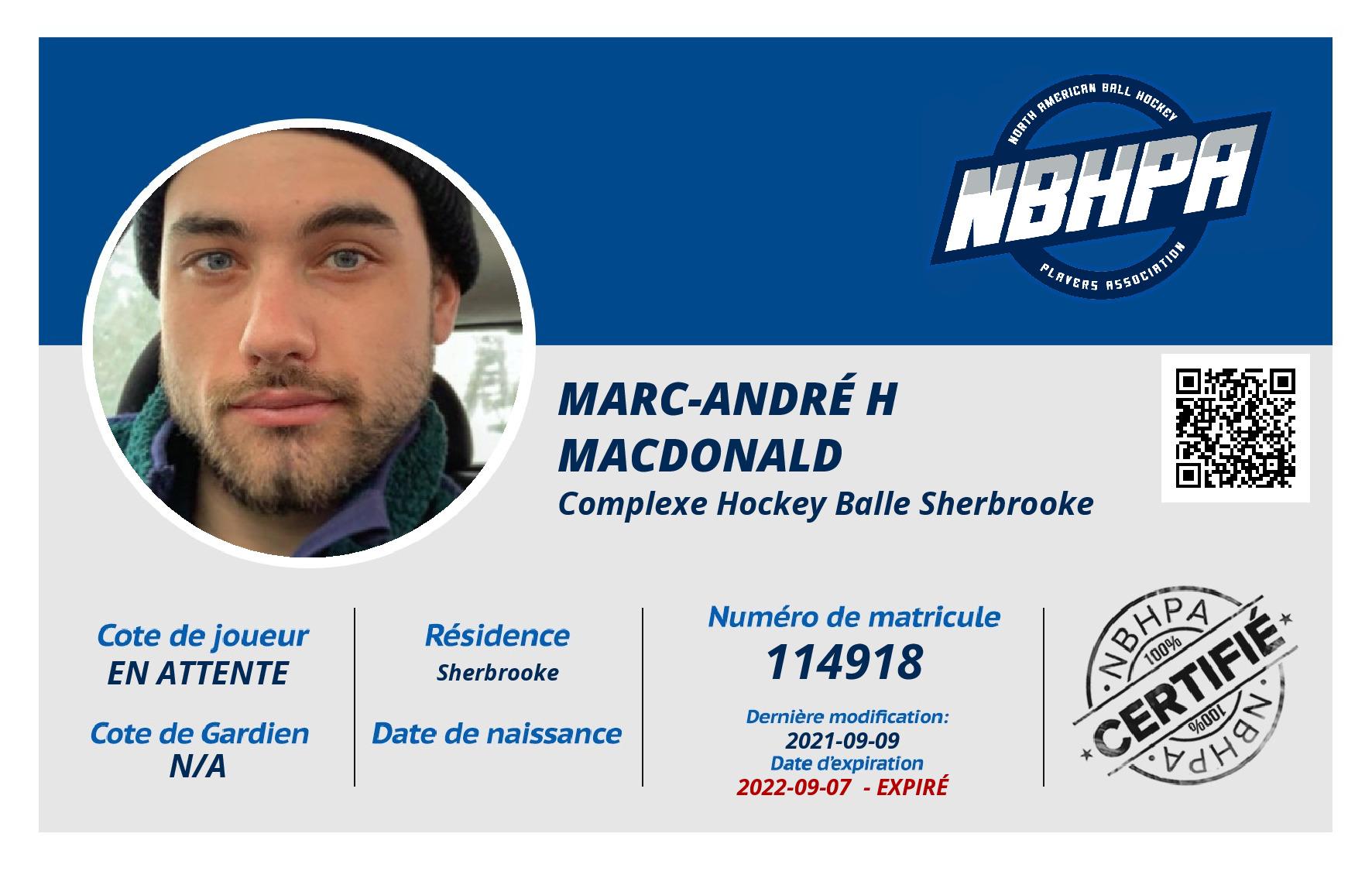 Marc-André H Macdonald