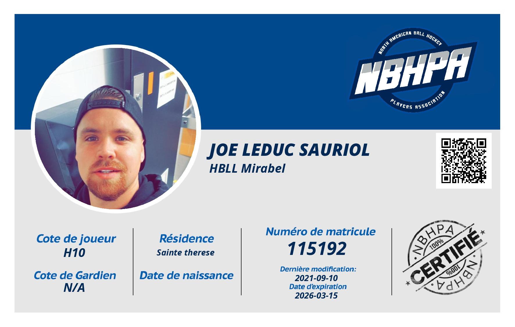 Joe Leduc sauriol