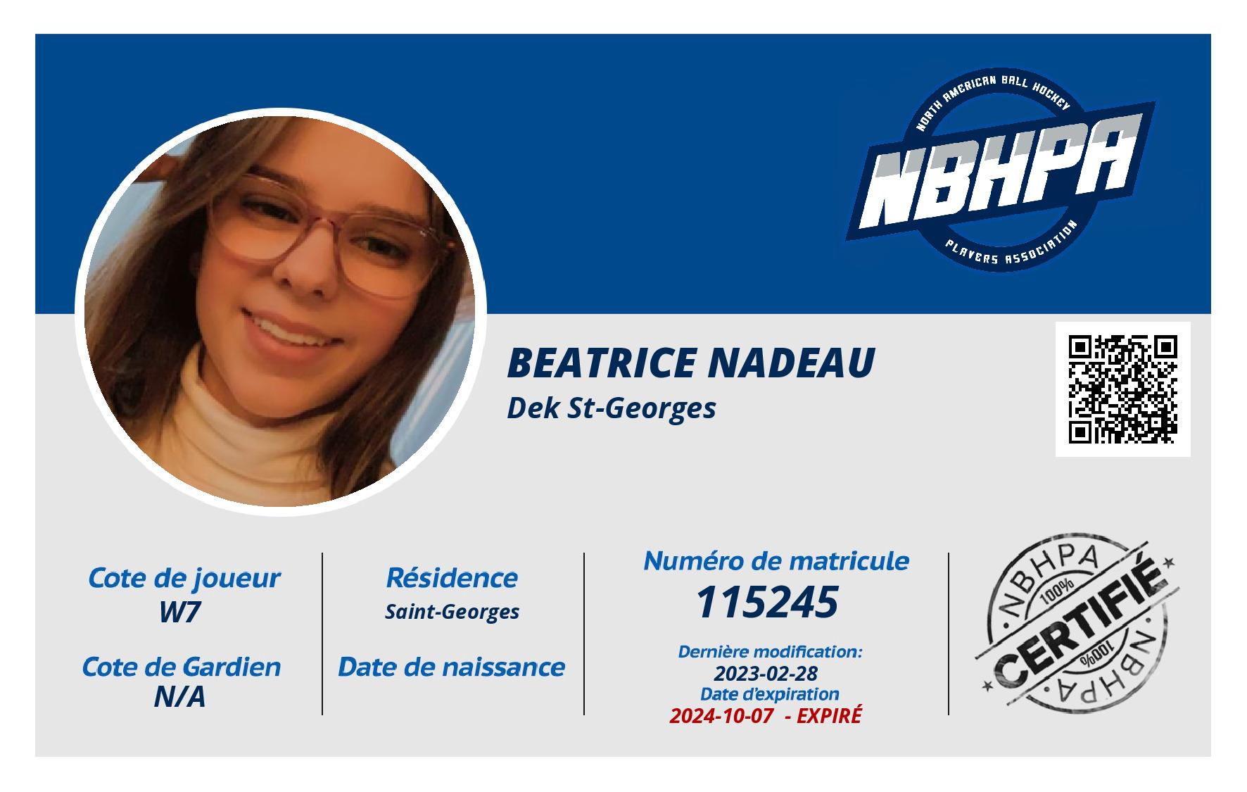 Beatrice Nadeau