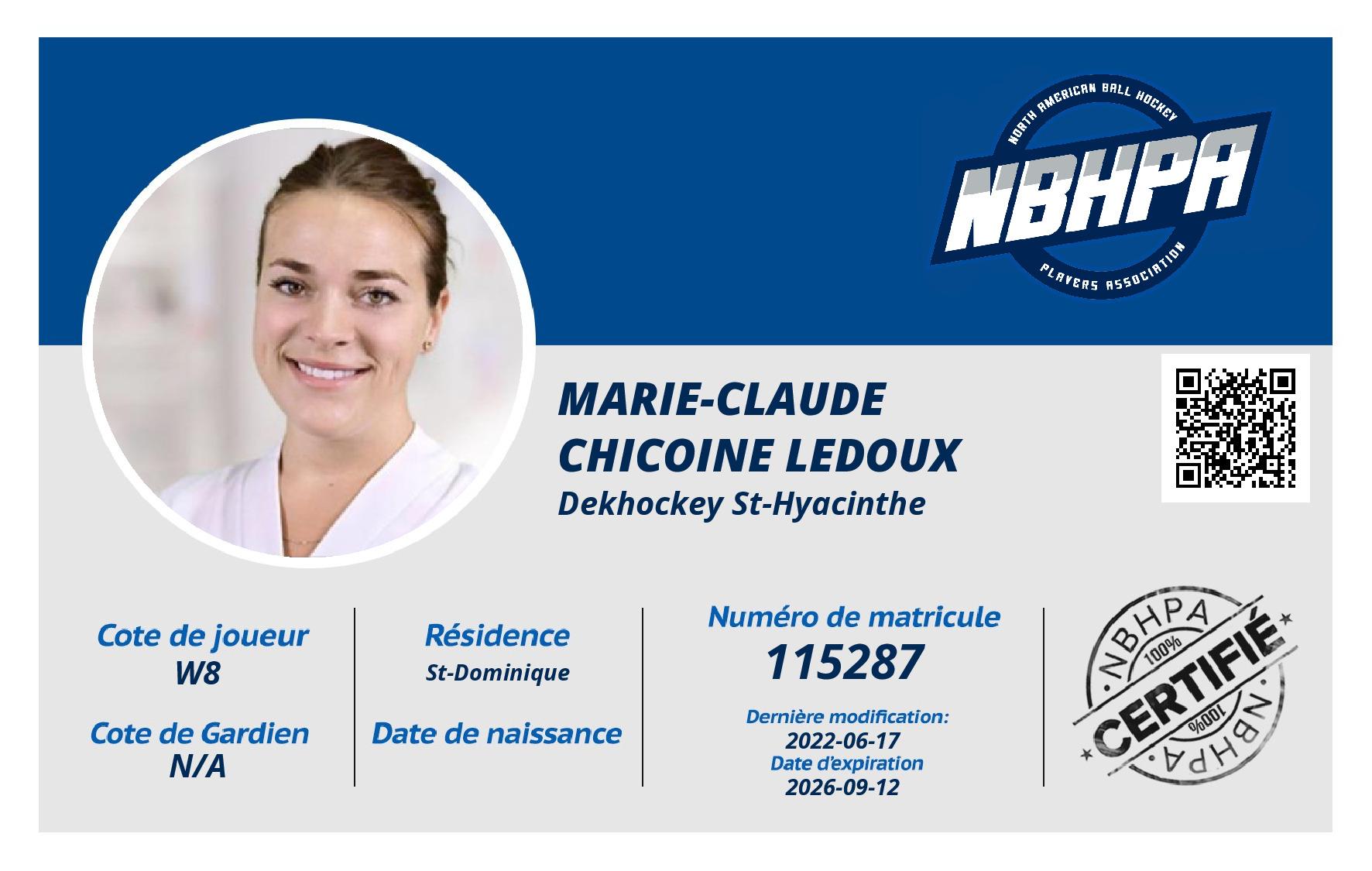 Marie-Claude  Chicoine Ledoux