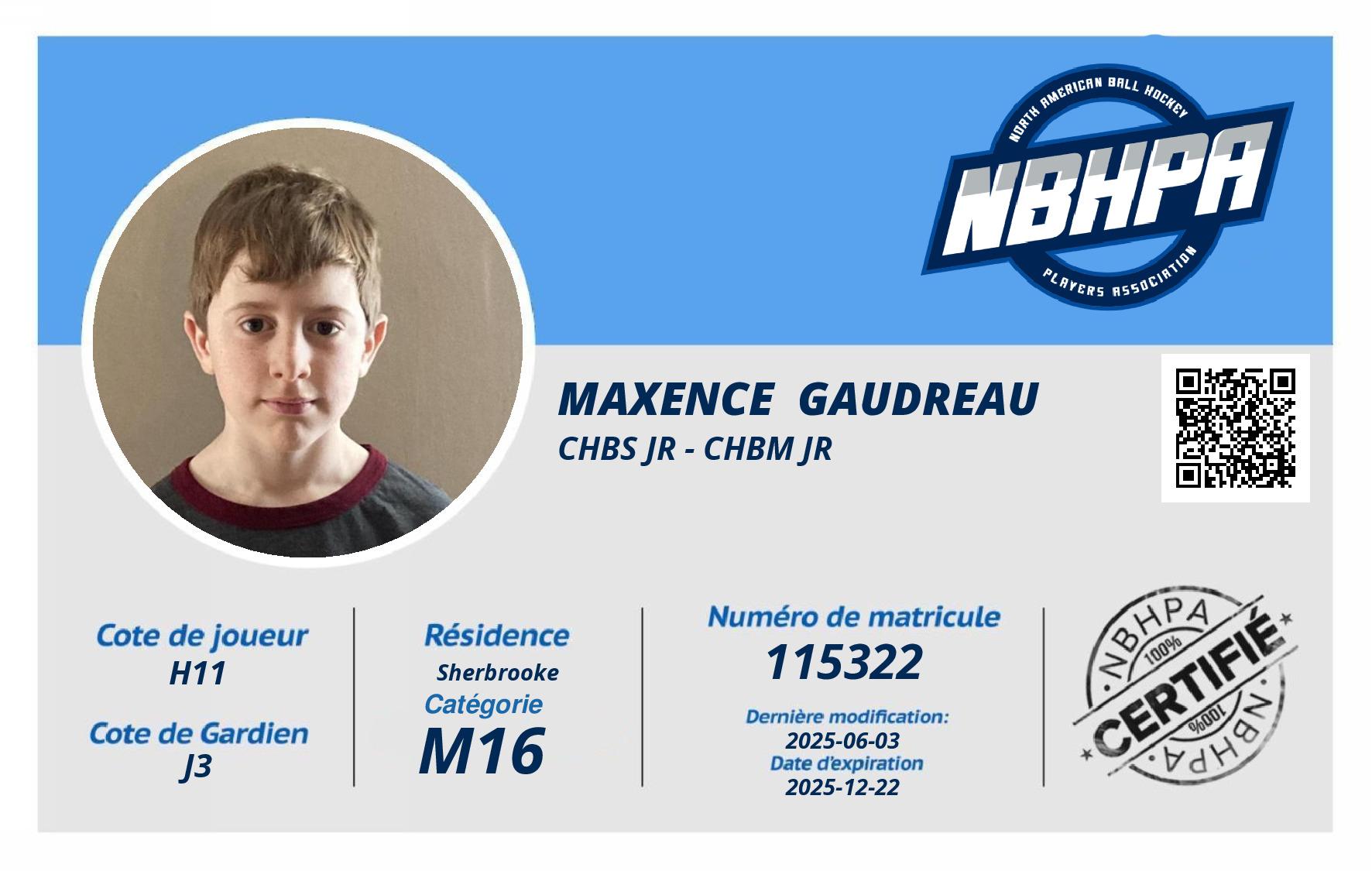 Maxence  Gaudreau