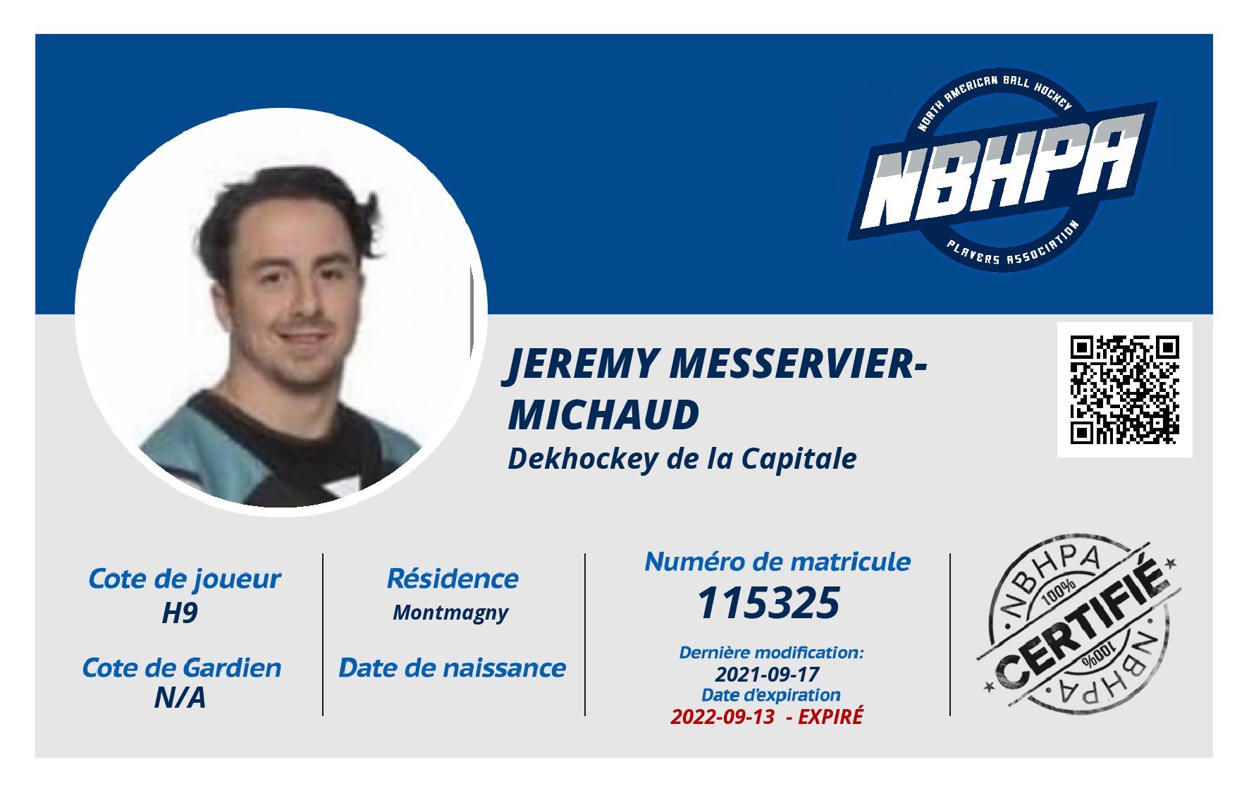 Jeremy Messervier-Michaud