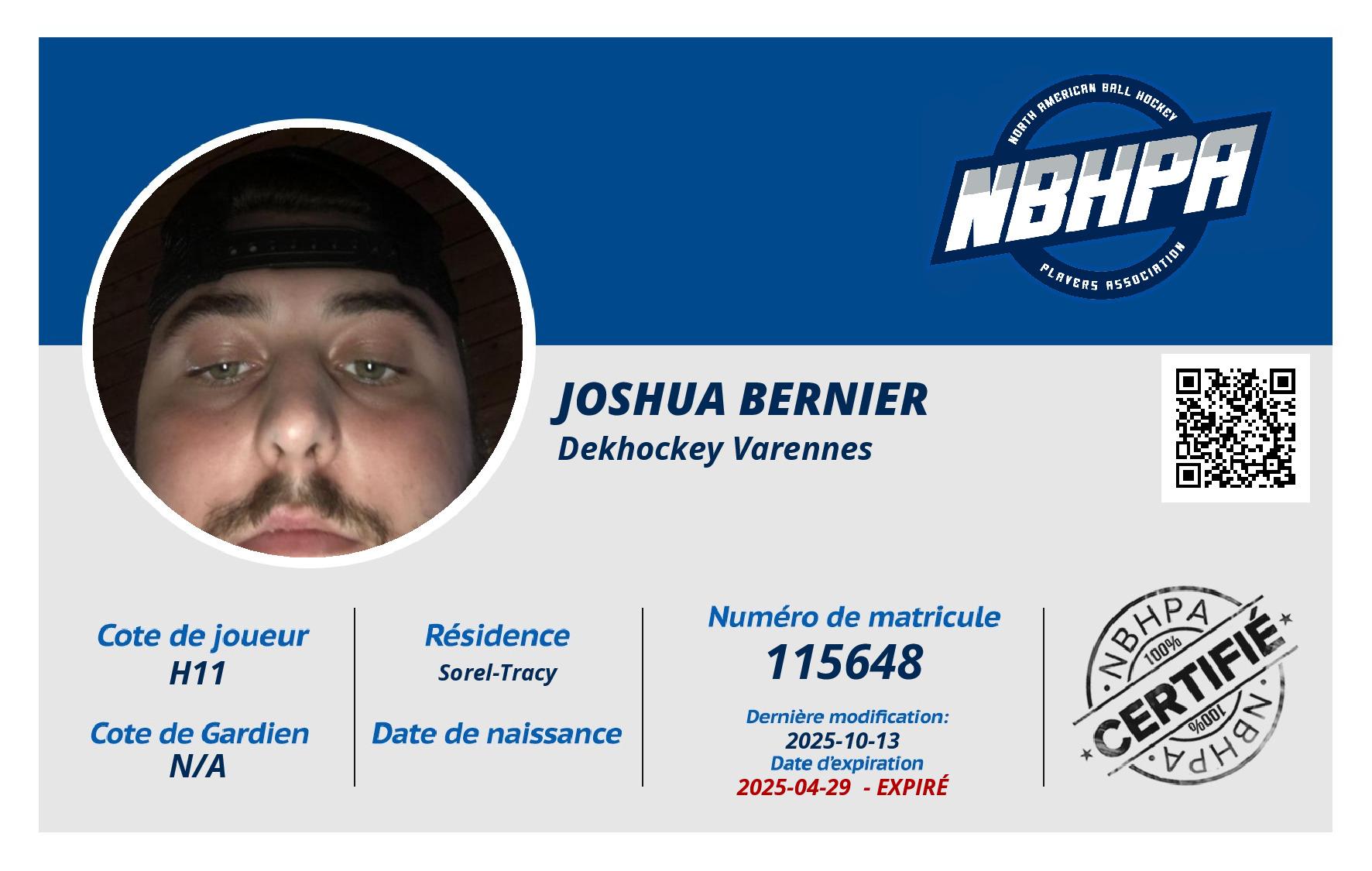 Joshua Bernier