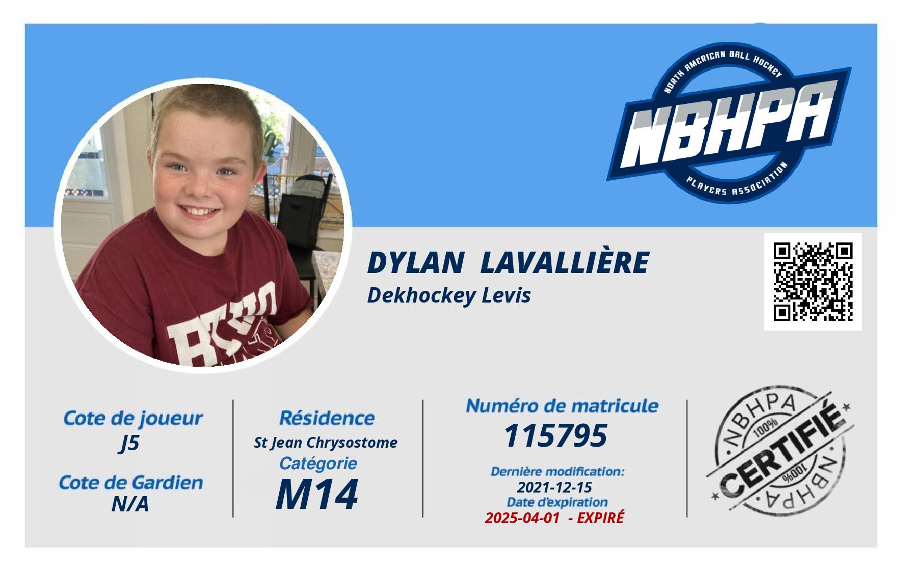 Dylan  Lavallière 