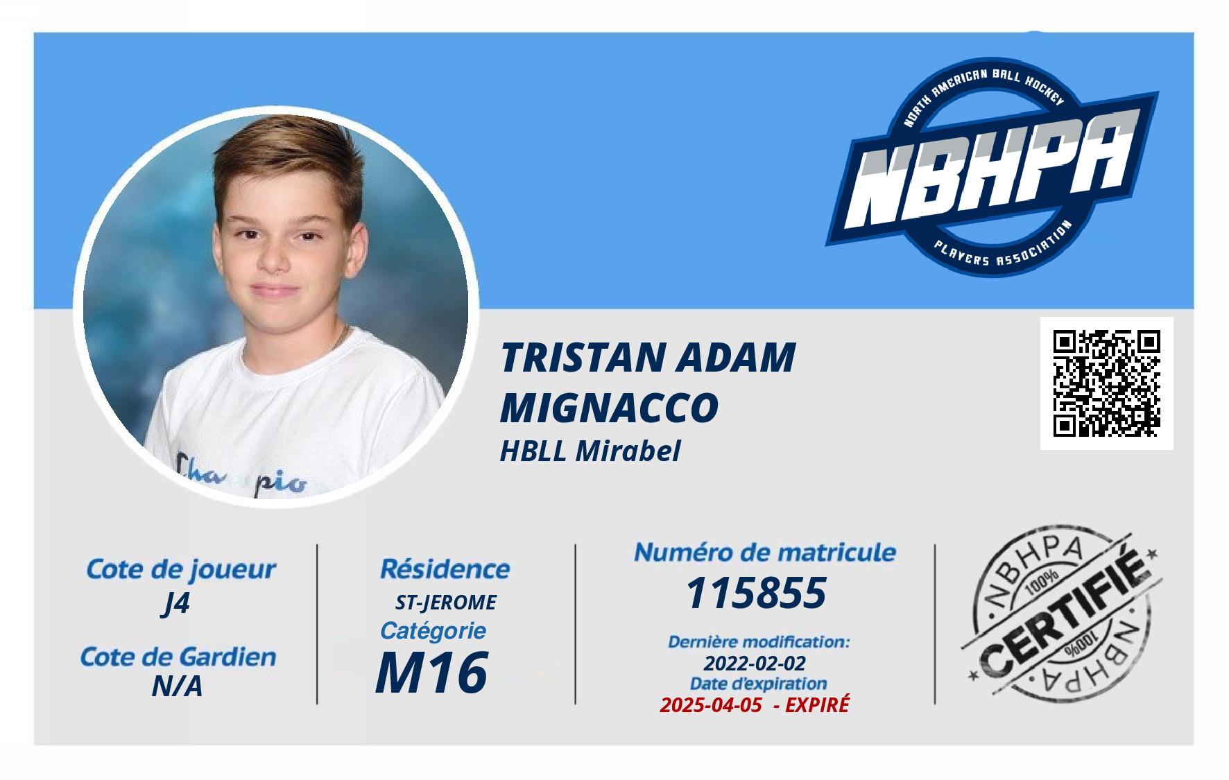 Tristan Adam Mignacco