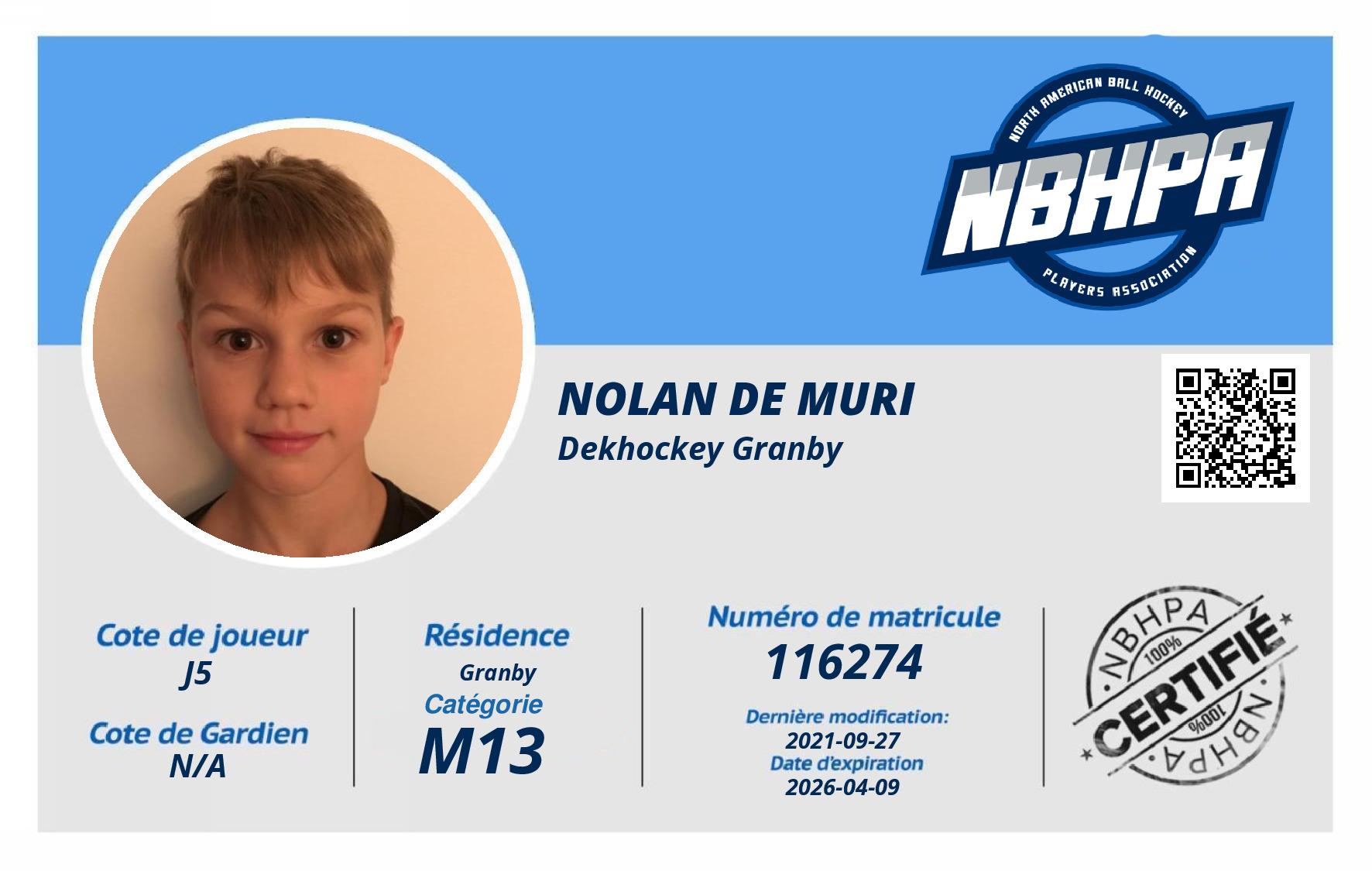 Nolan De Muri
