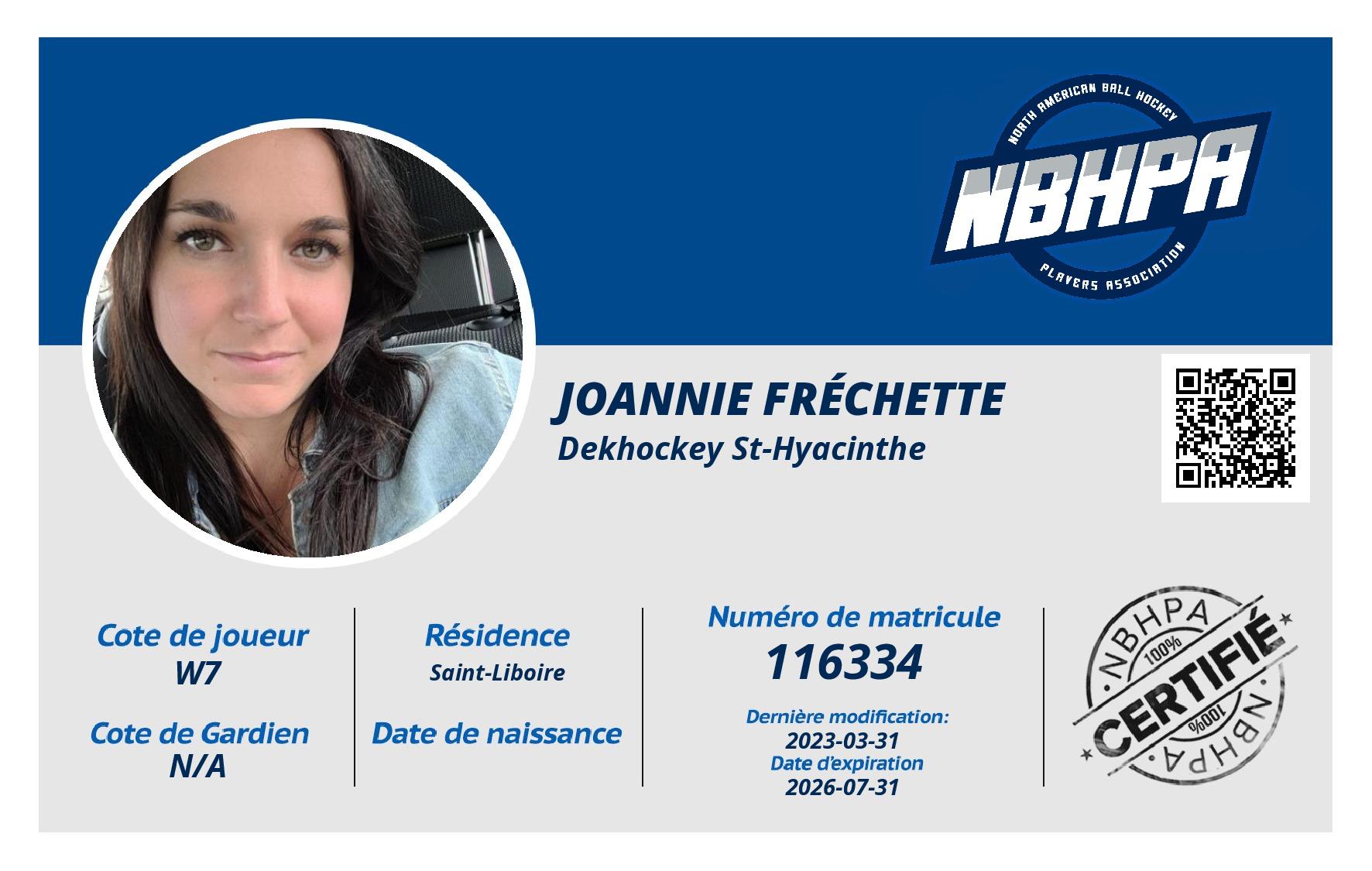 Joannie Fréchette 