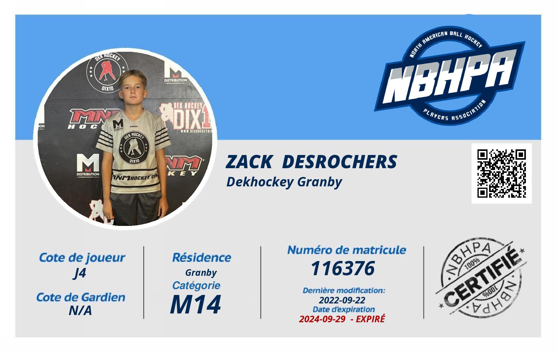 Zack  Desrochers