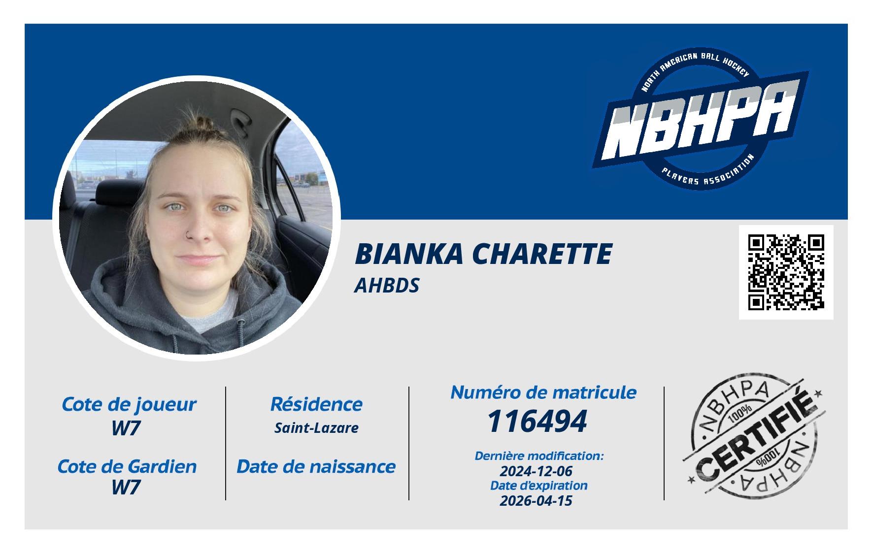 Bianka Charette