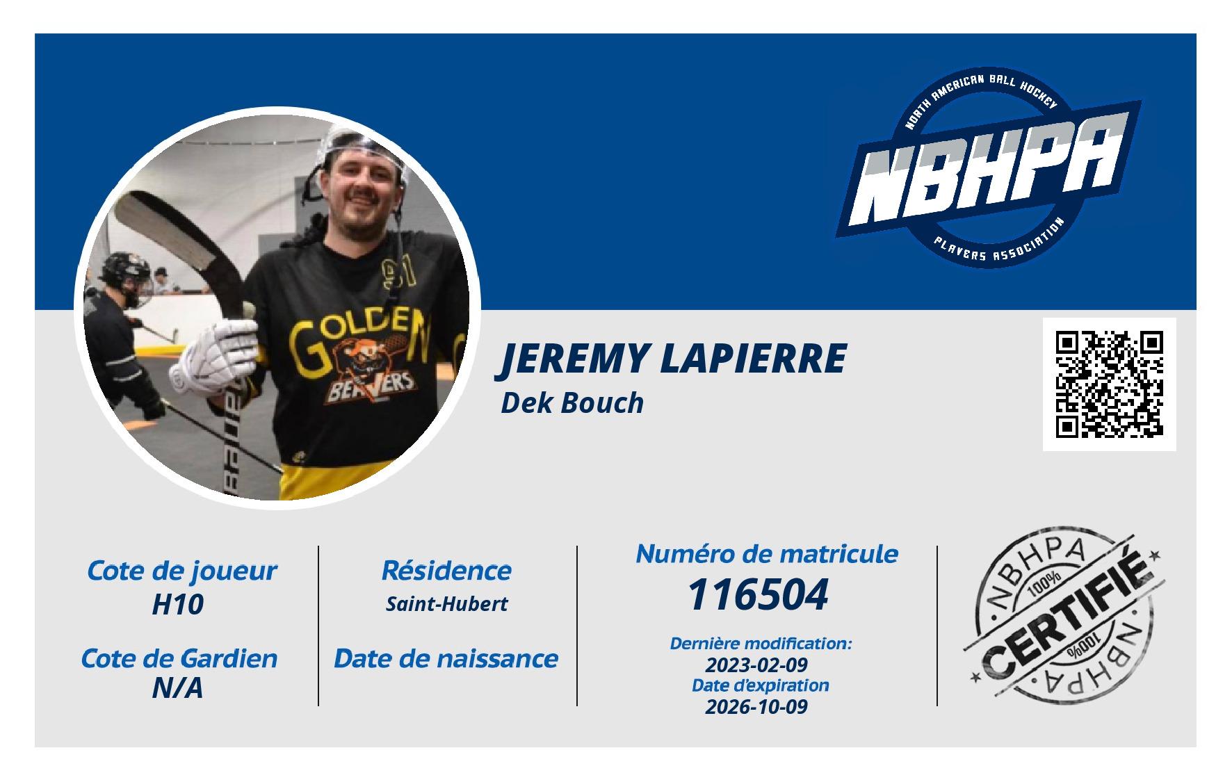Jeremy Lapierre