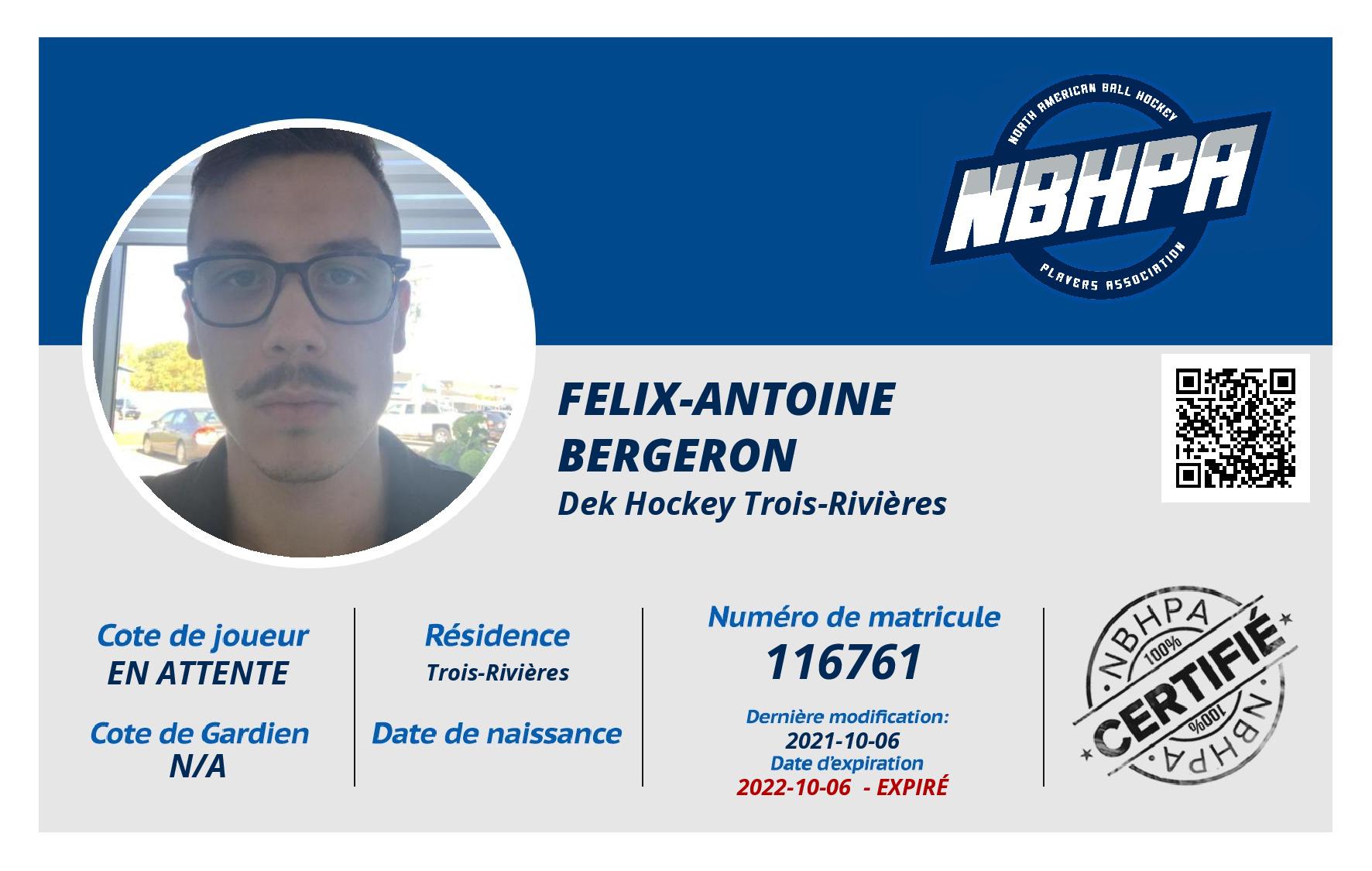 Felix-Antoine Bergeron