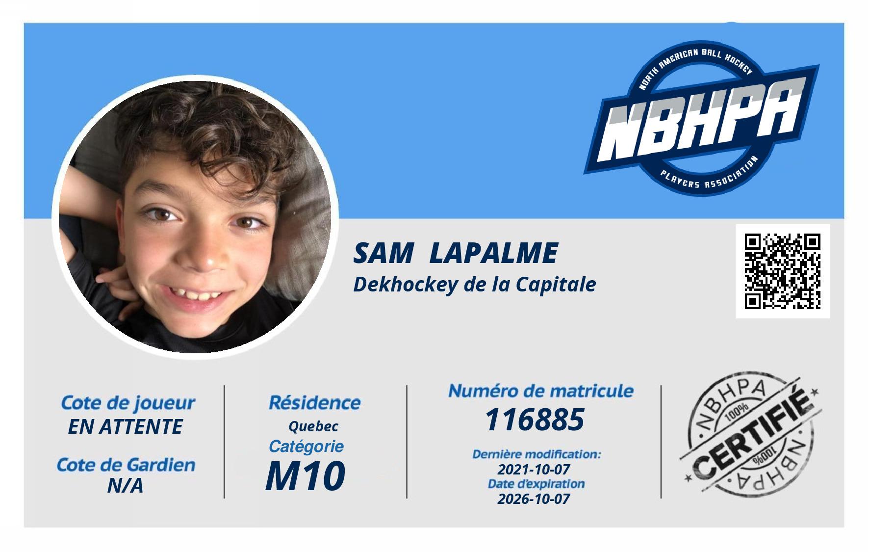 Sam  Lapalme