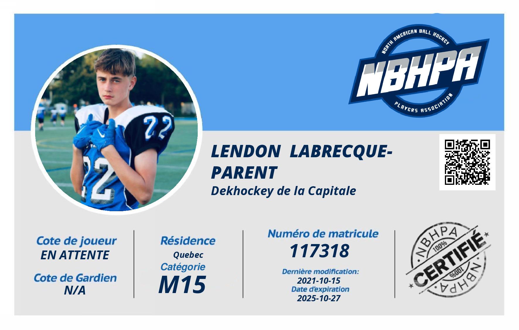 Lendon  Labrecque-parent