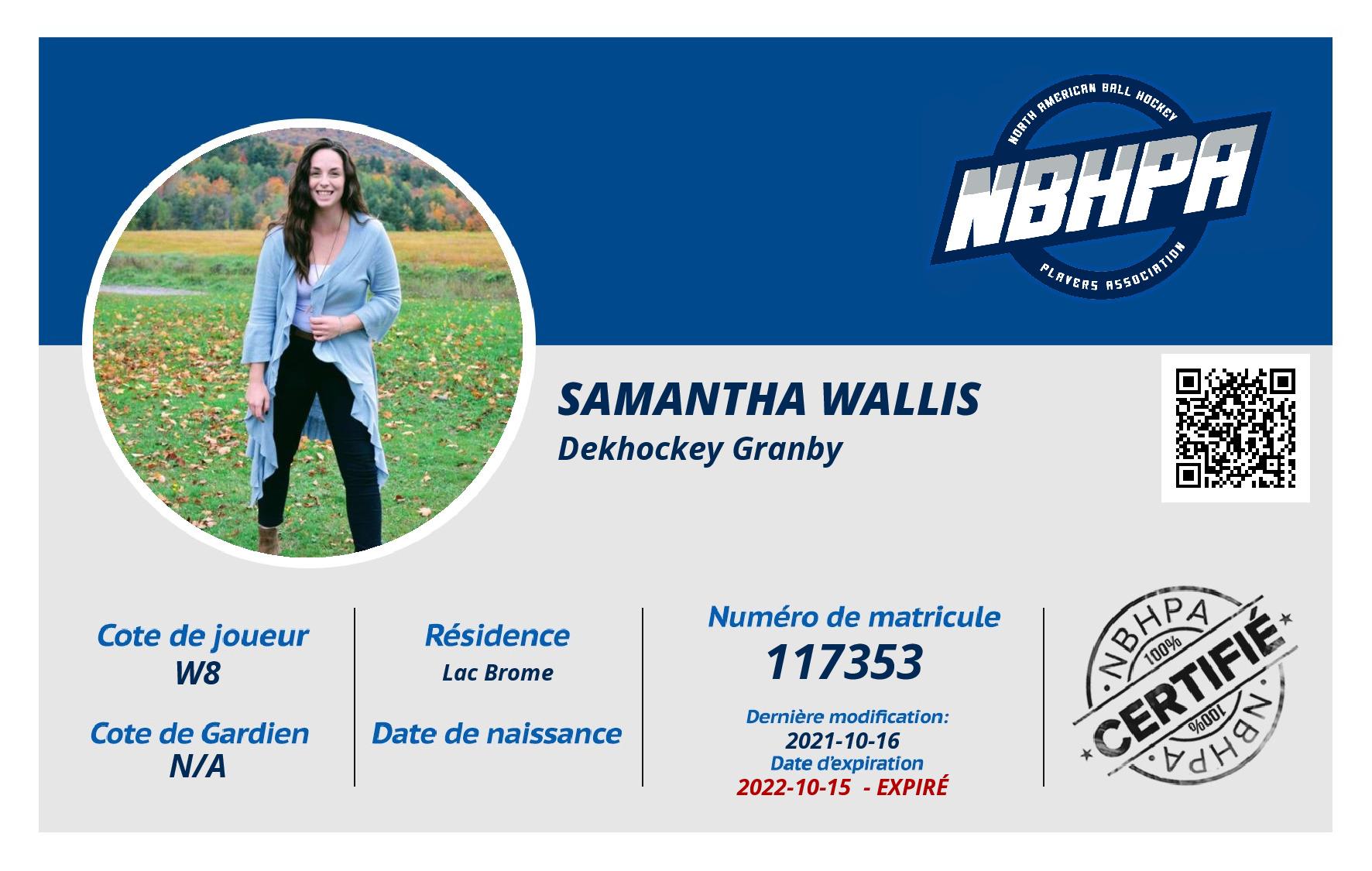 Samantha Wallis