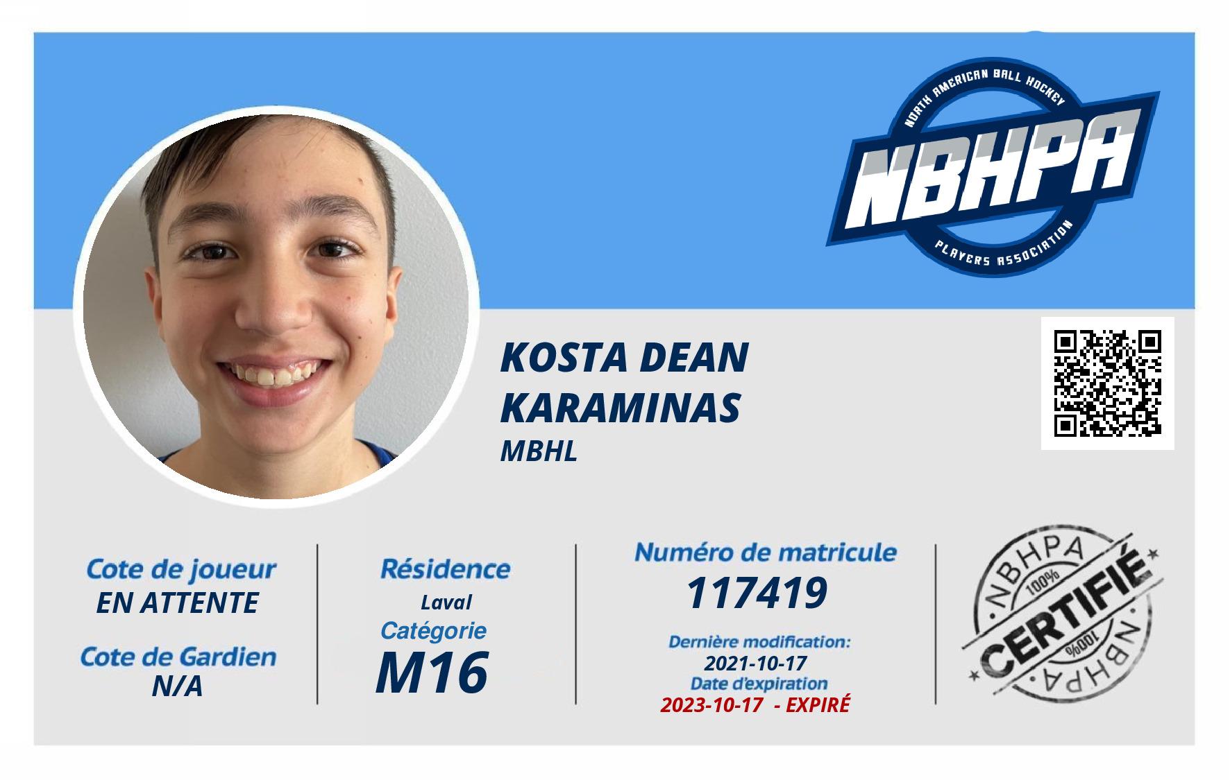 Kosta Dean Karaminas