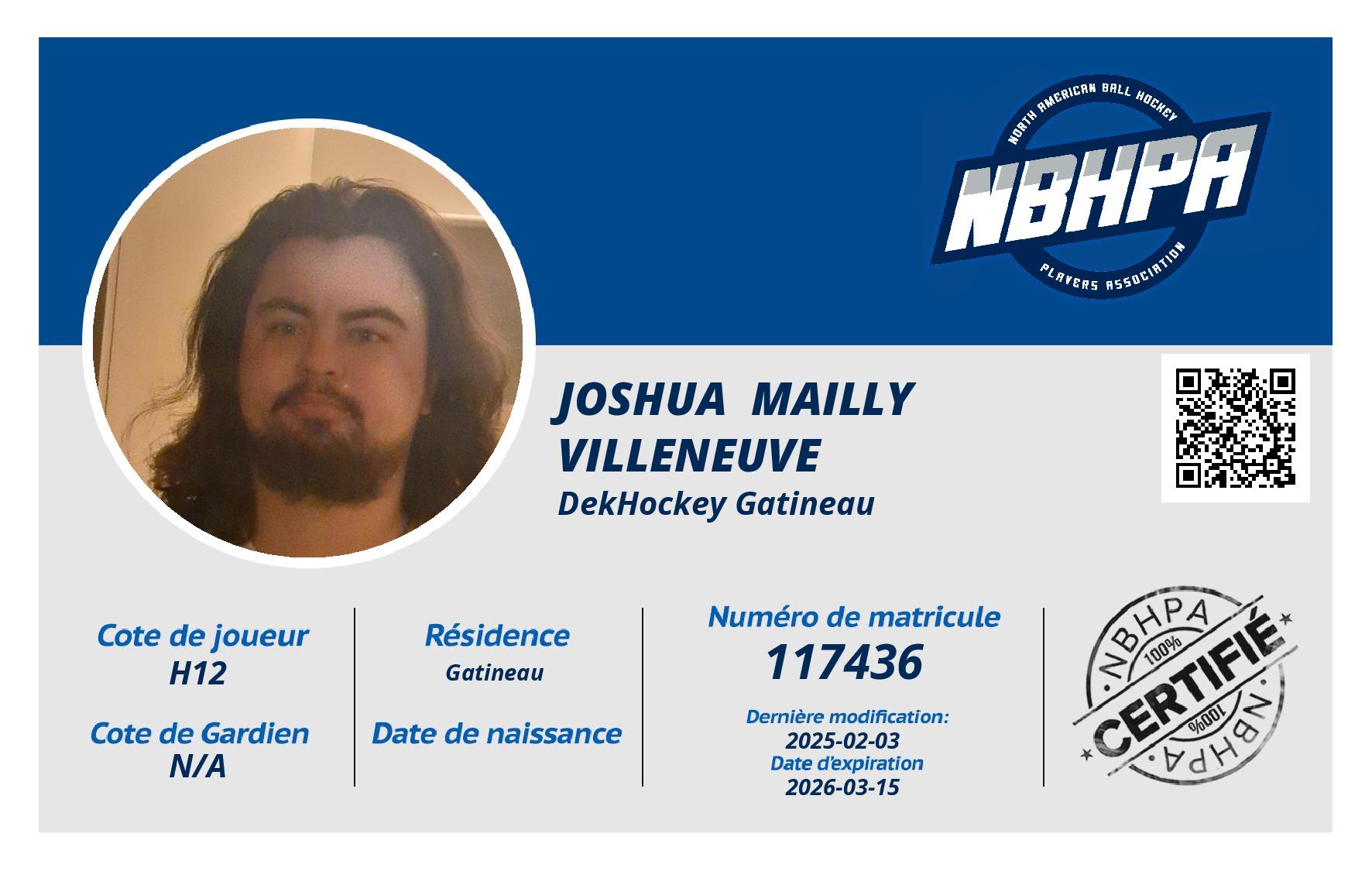 Joshua  Mailly Villeneuve 