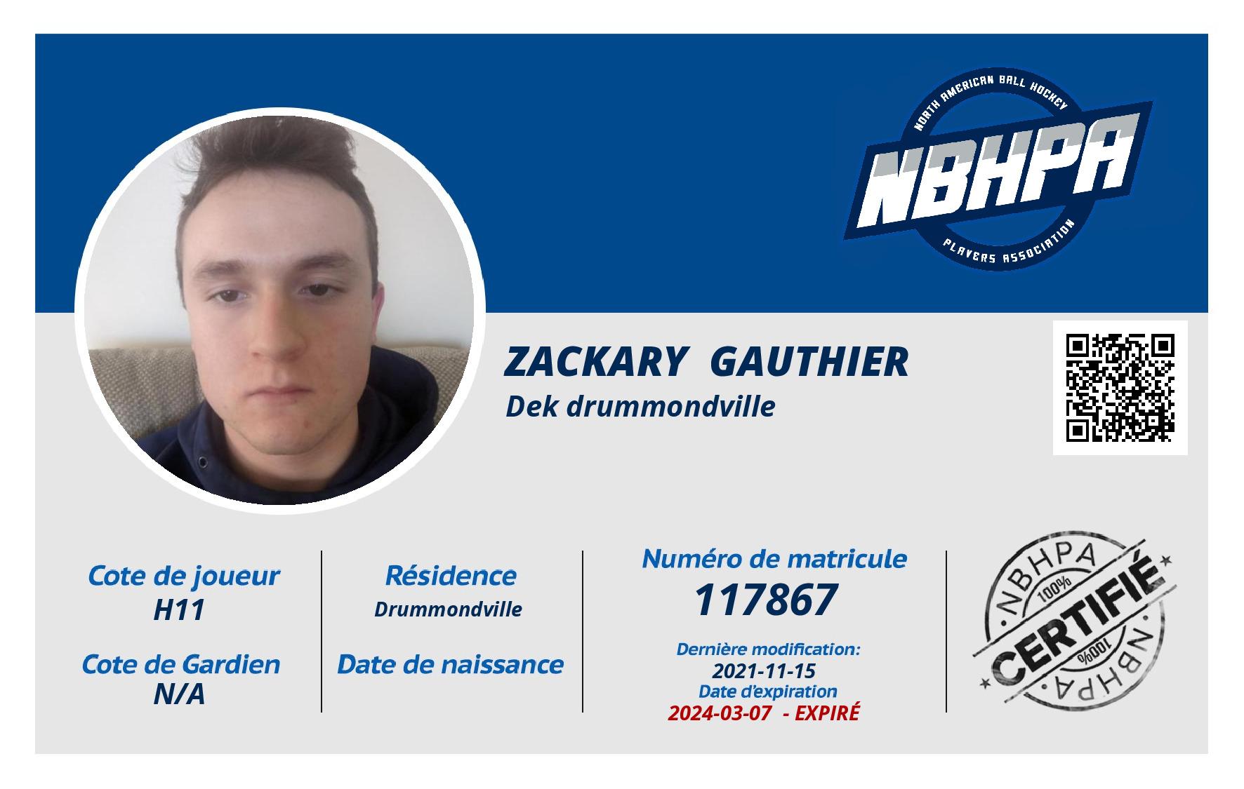 Zackary  Gauthier 