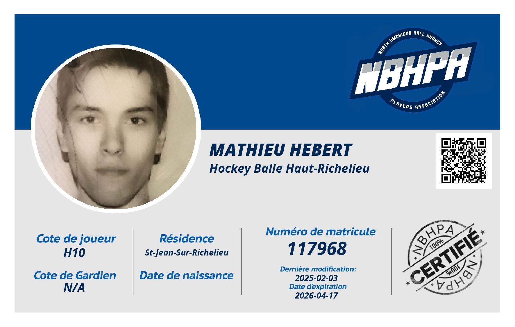 Mathieu Hebert