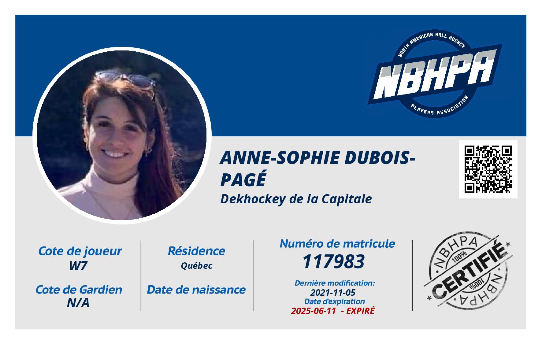 Anne-Sophie Dubois-Pagé
