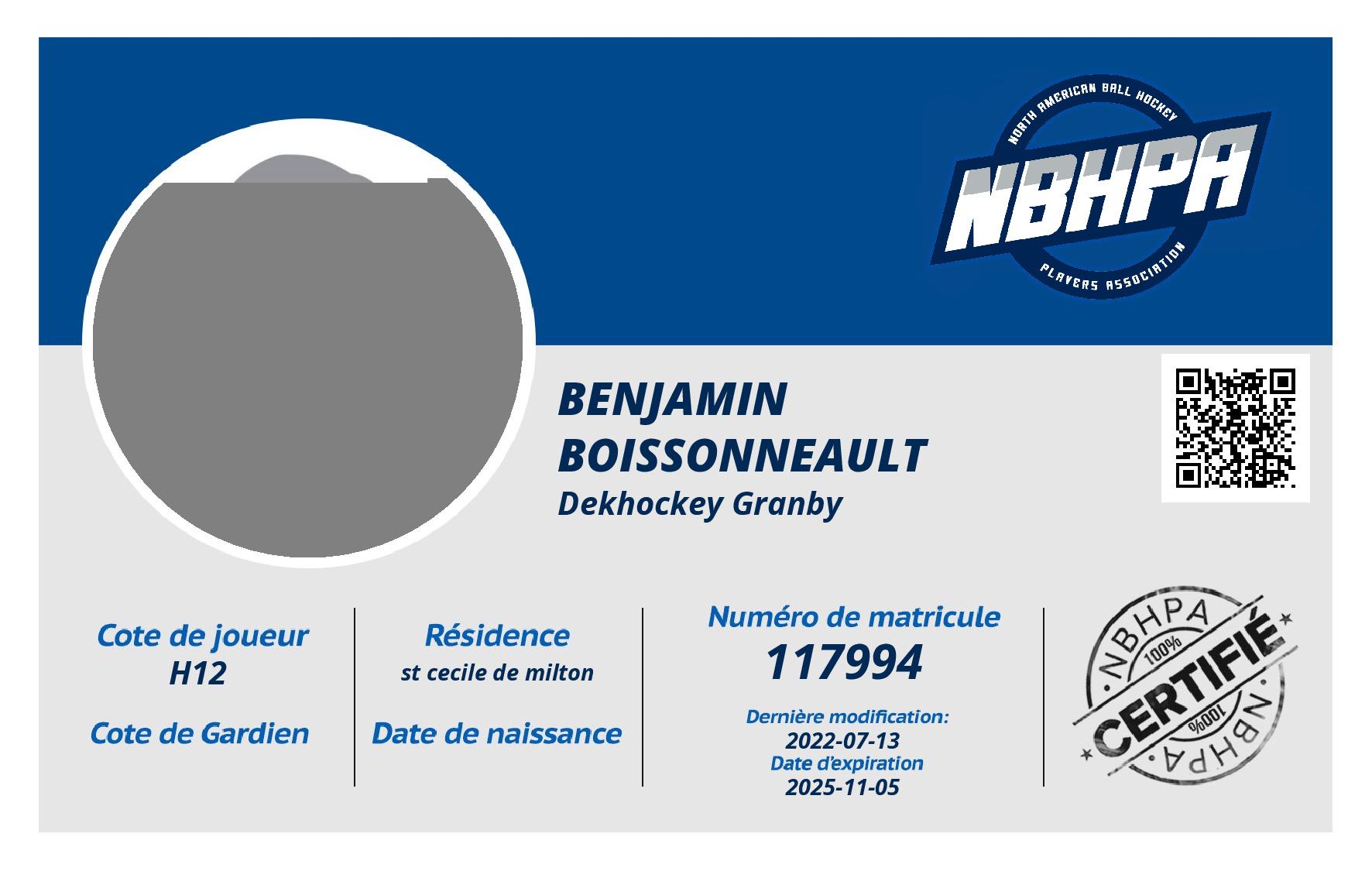 Benjamin Boissonneault