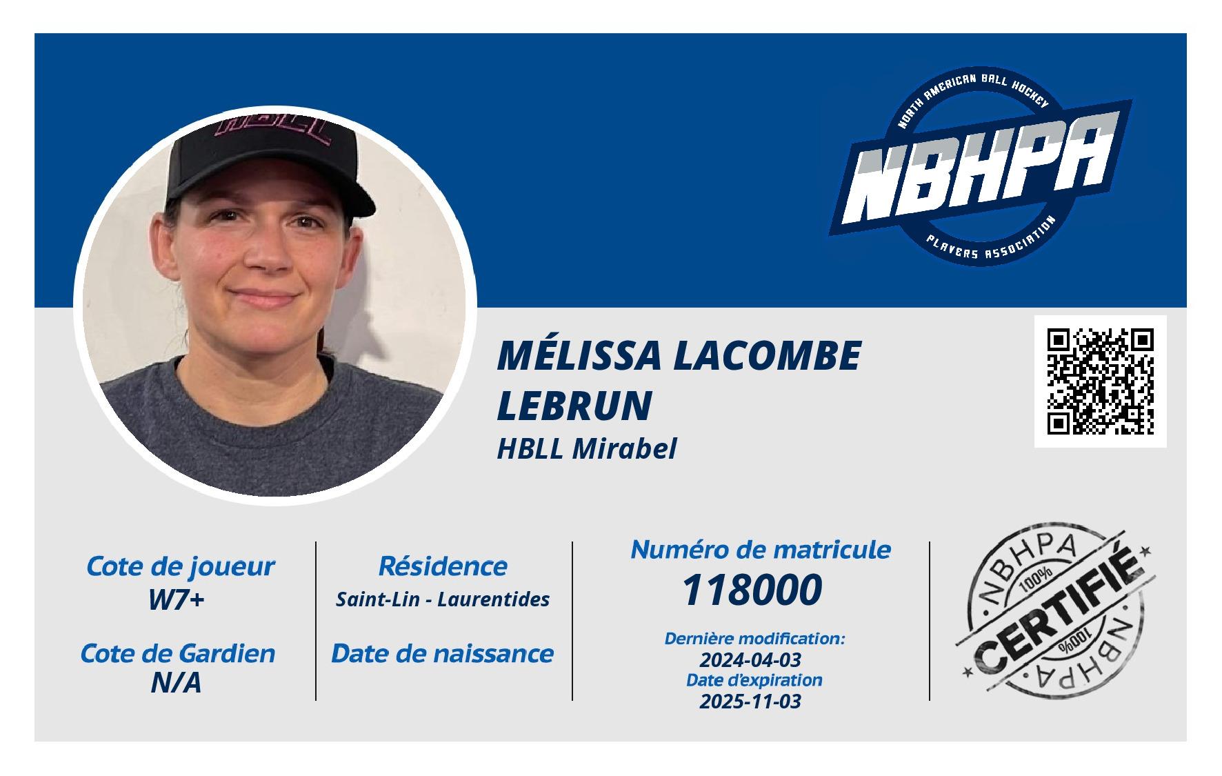 Mélissa Lacombe Lebrun