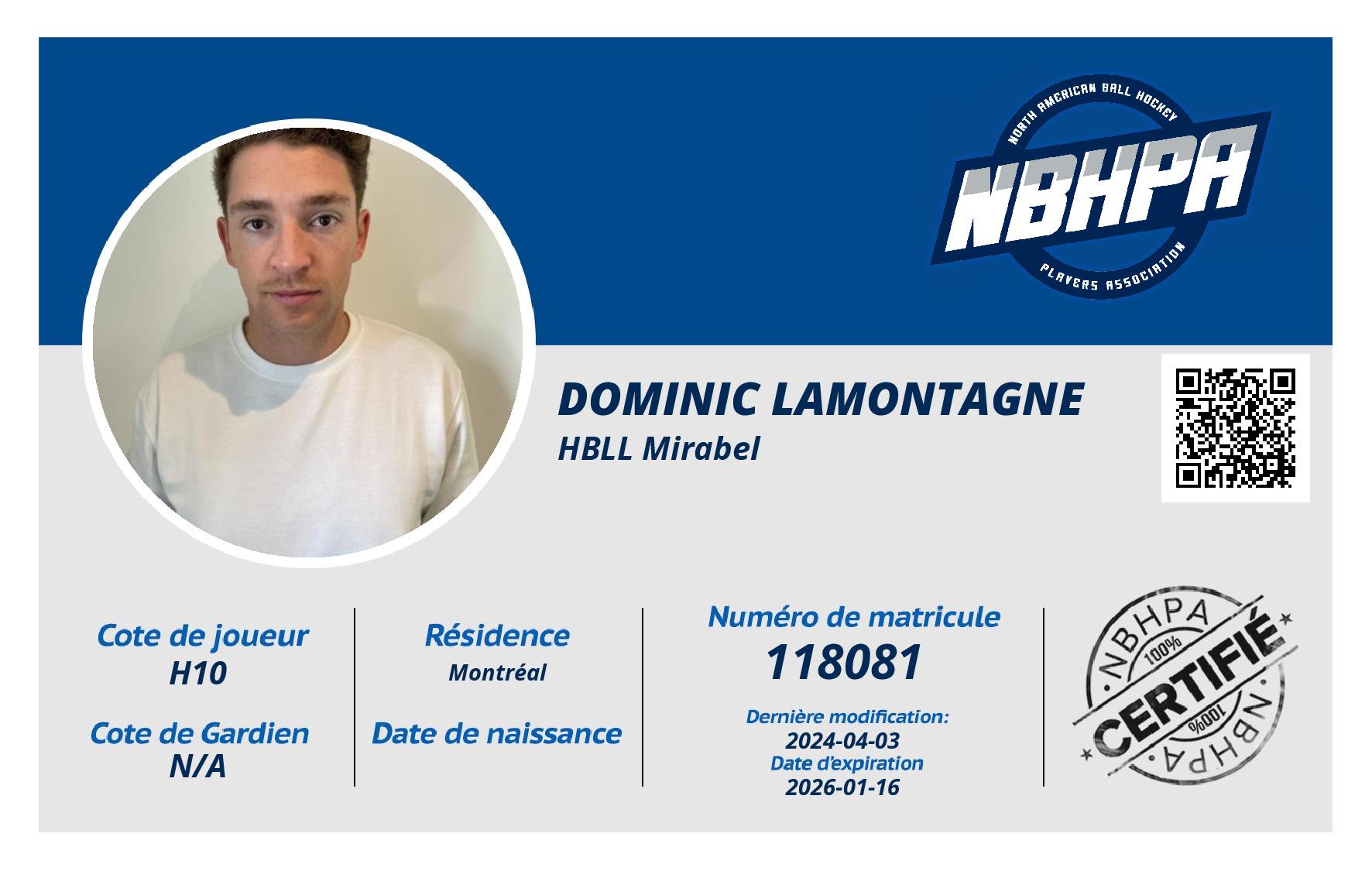 Dominic Lamontagne