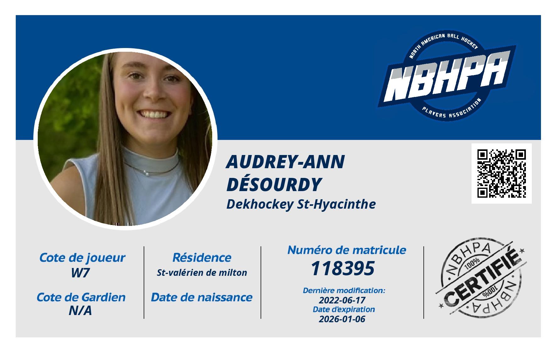 Audrey-Ann Désourdy