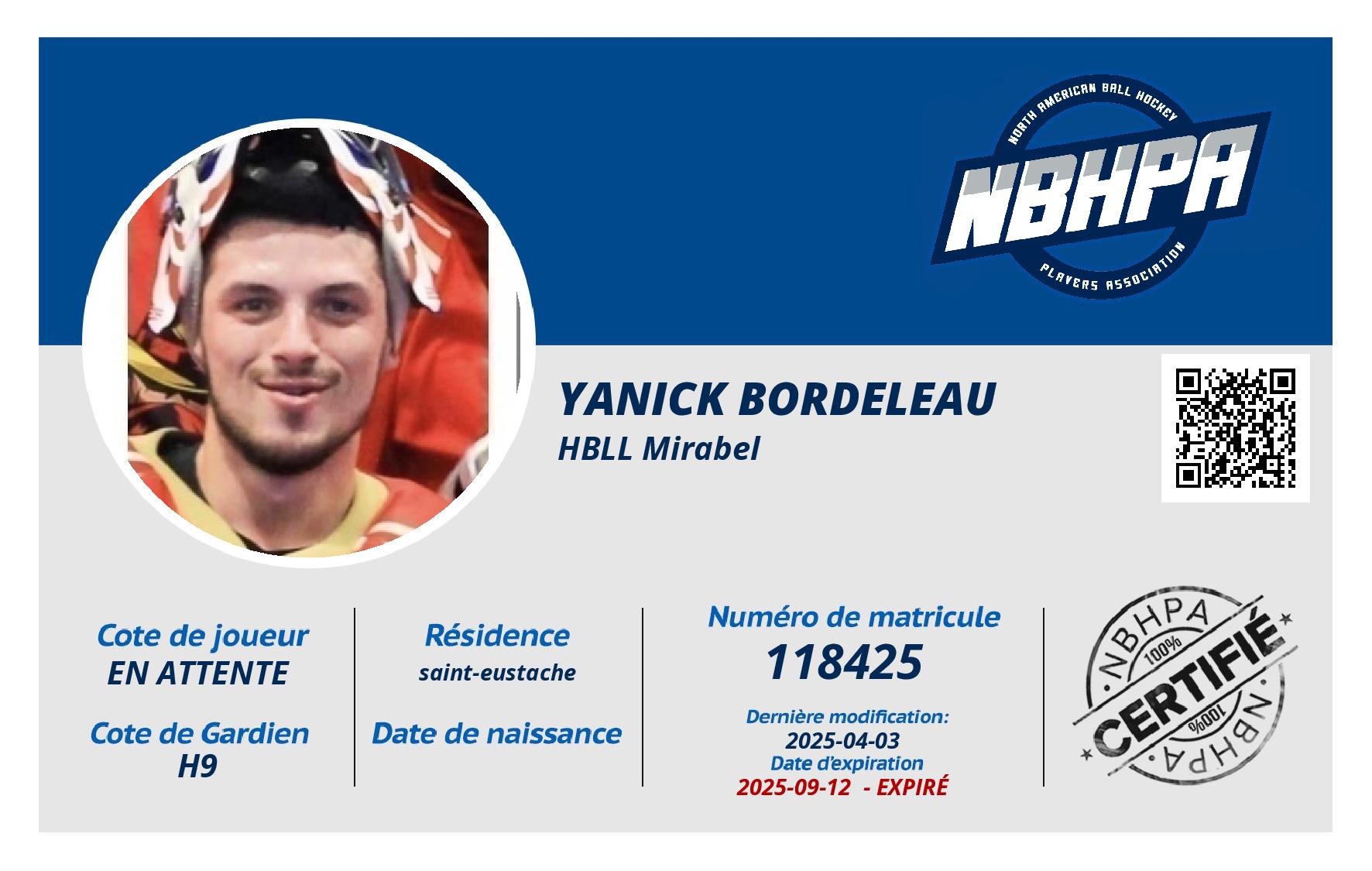 Yanick Bordeleau