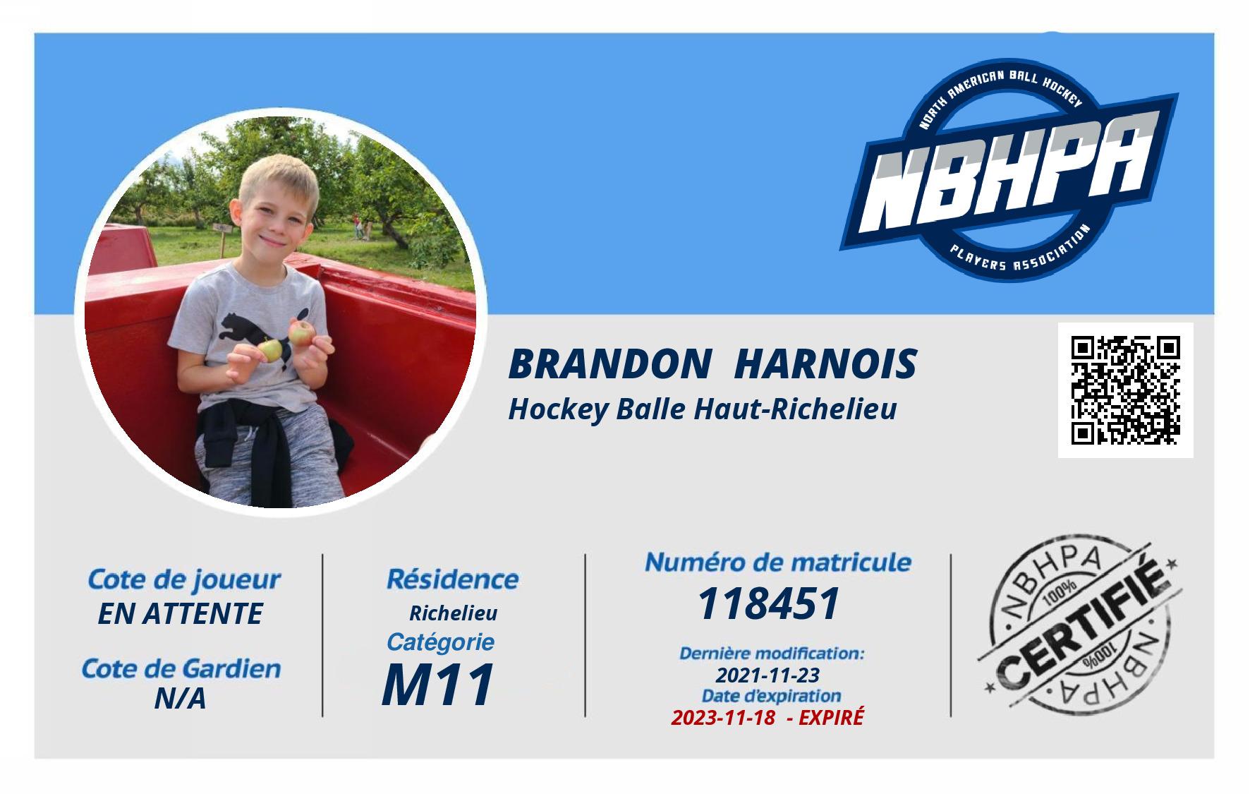 Brandon  Harnois 