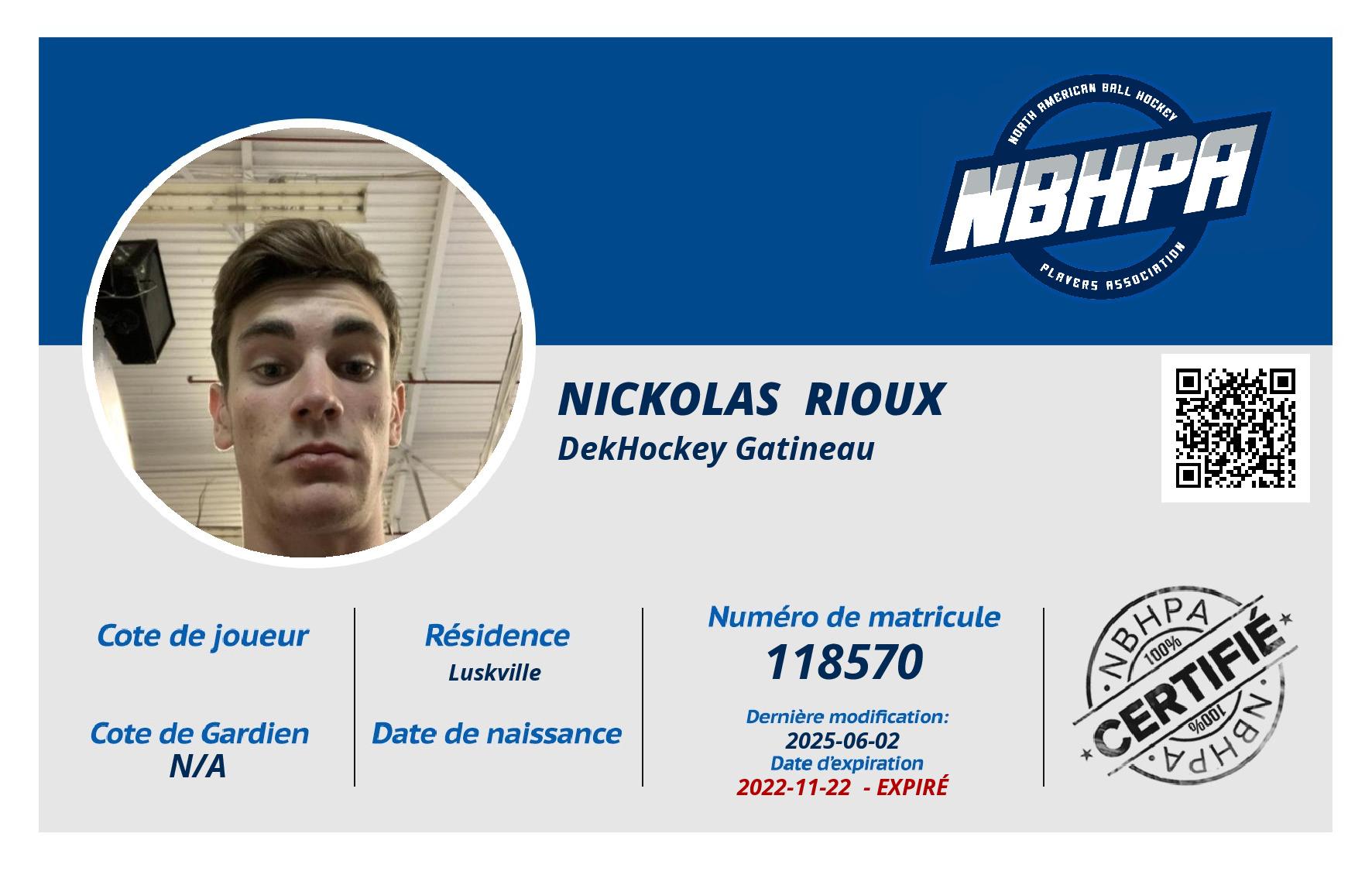 Nickolas  Rioux 