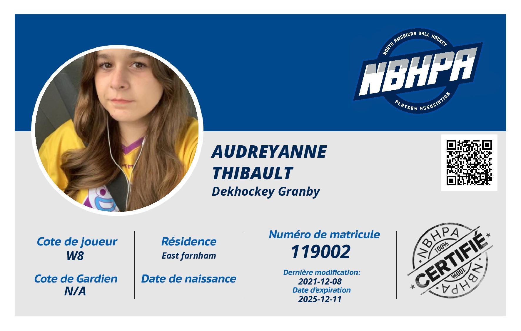 Audreyanne  Thibault