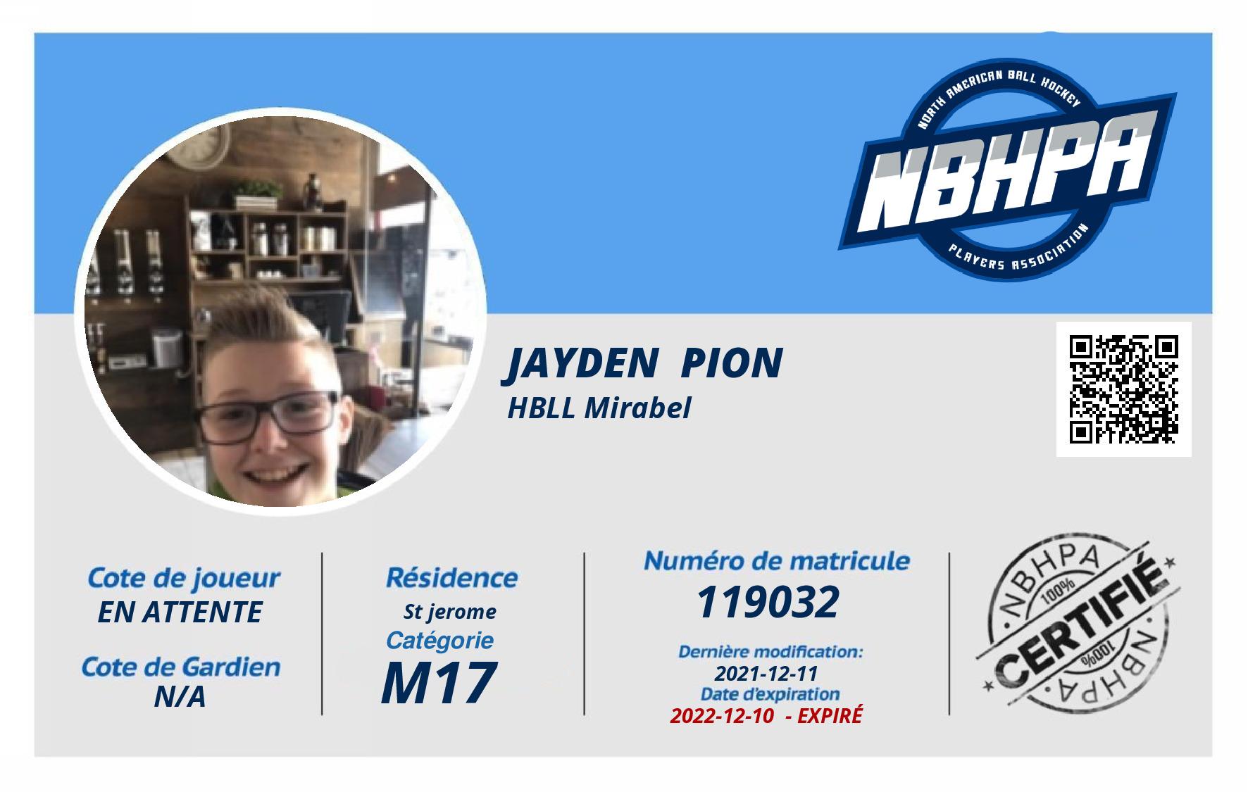 Jayden  Pion