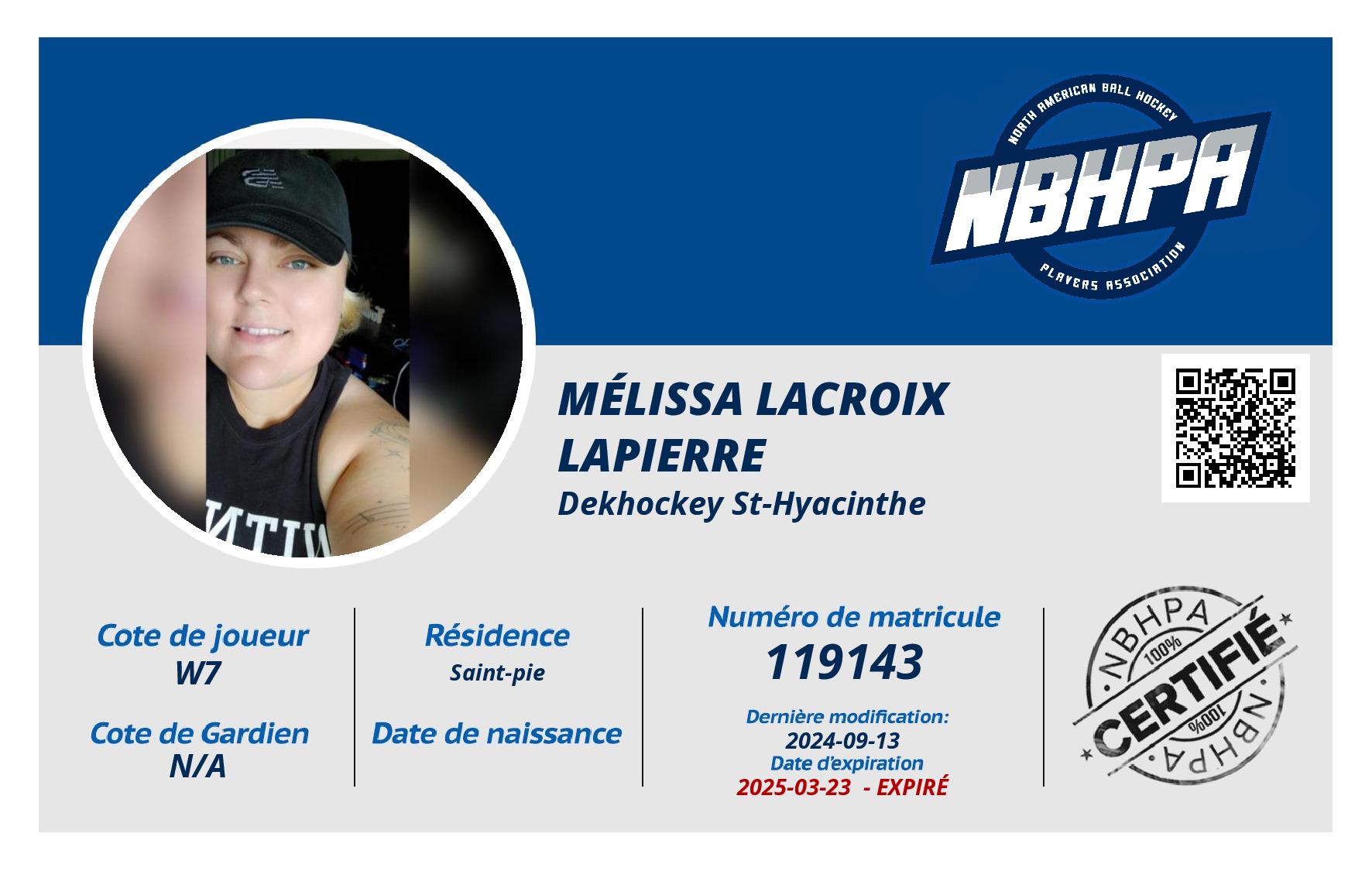 Mélissa Lacroix Lapierre