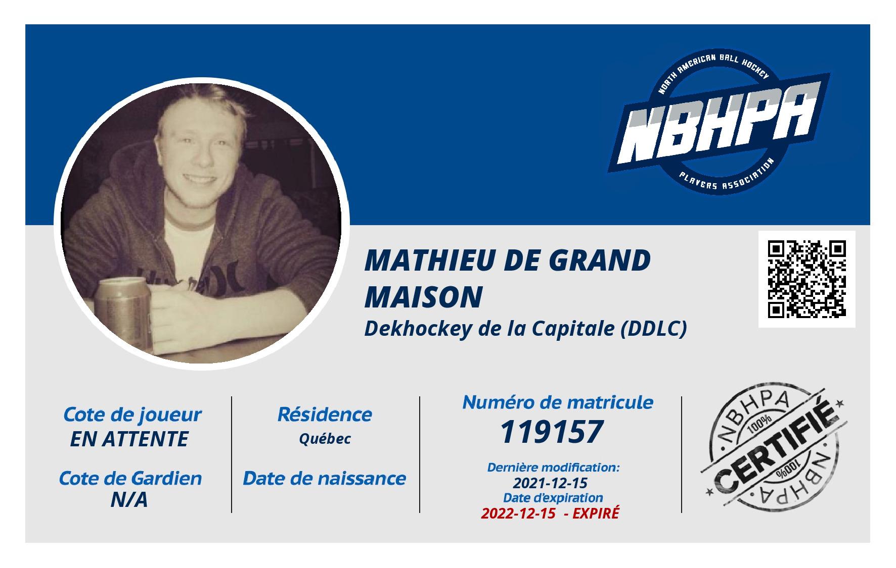 Mathieu De Grand Maison