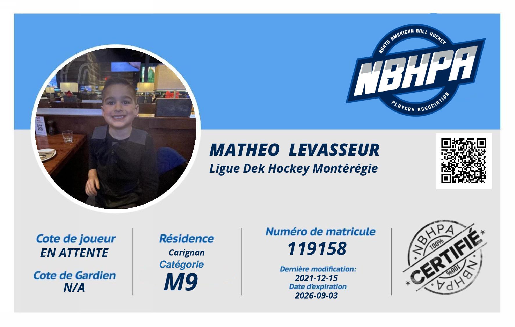Matheo  Levasseur