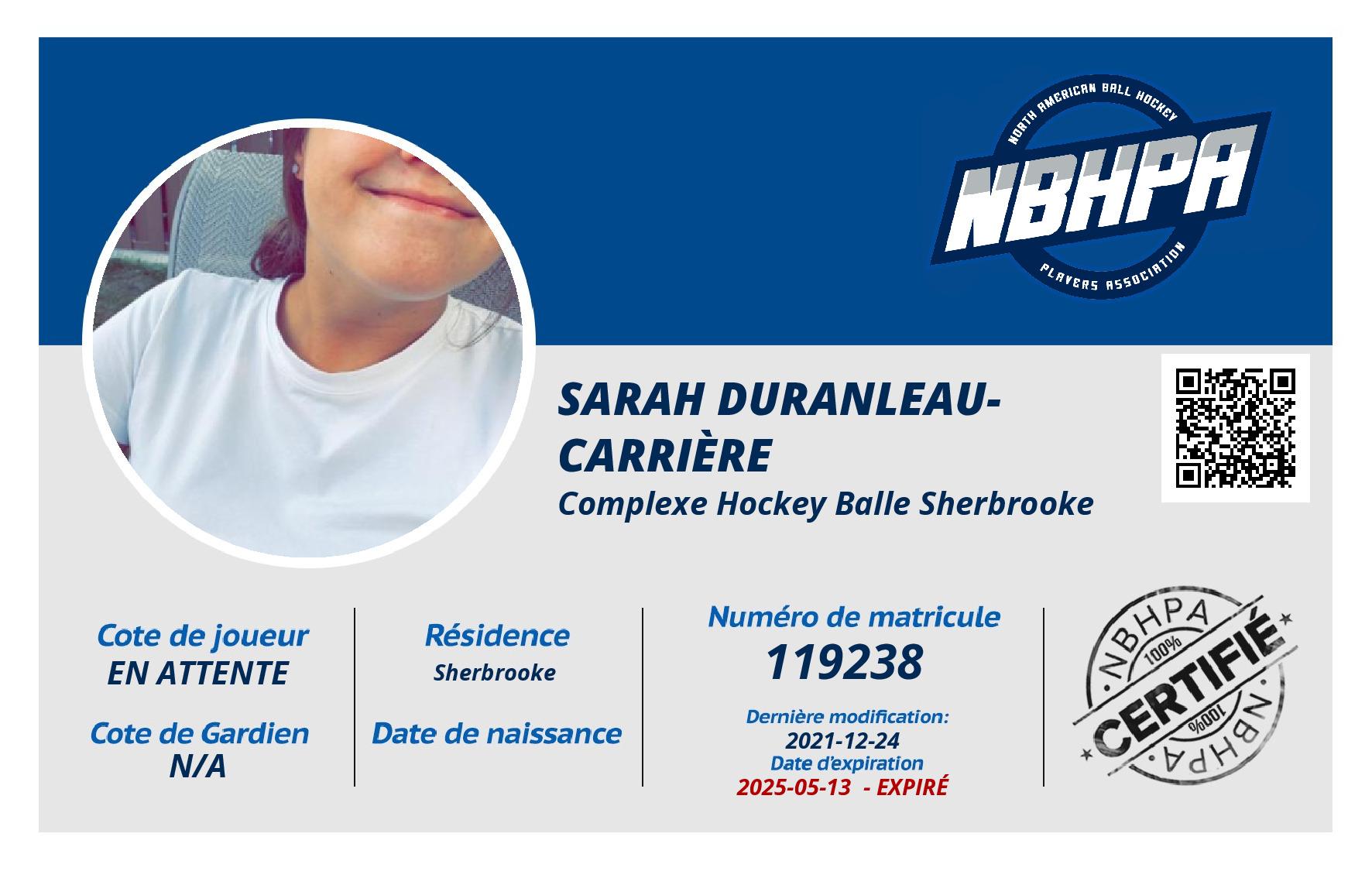 Sarah Duranleau-Carrière 