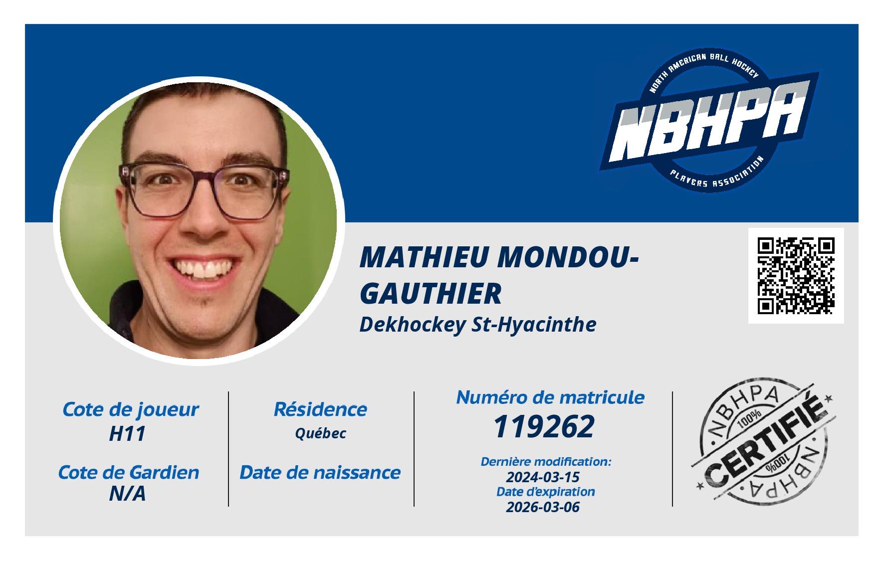 Mathieu Mondou-Gauthier