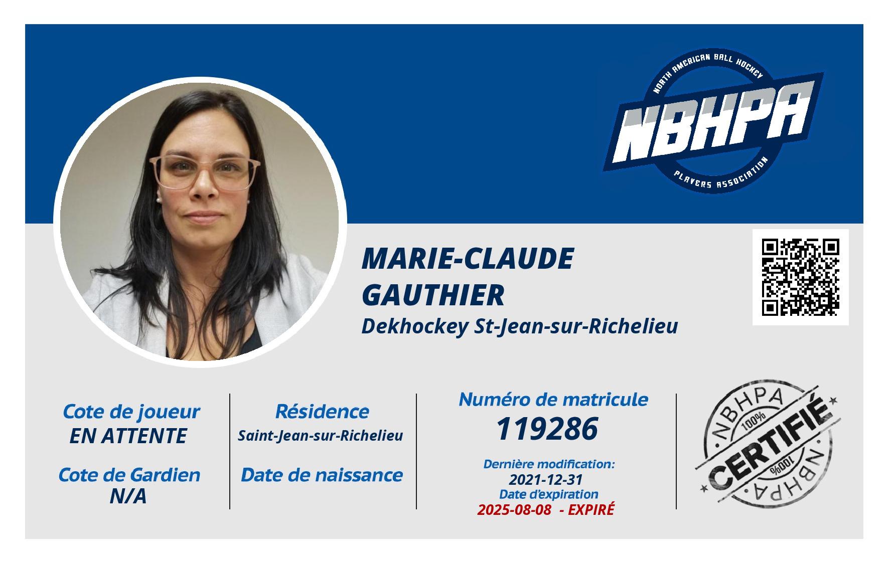 Marie-Claude  Gauthier 