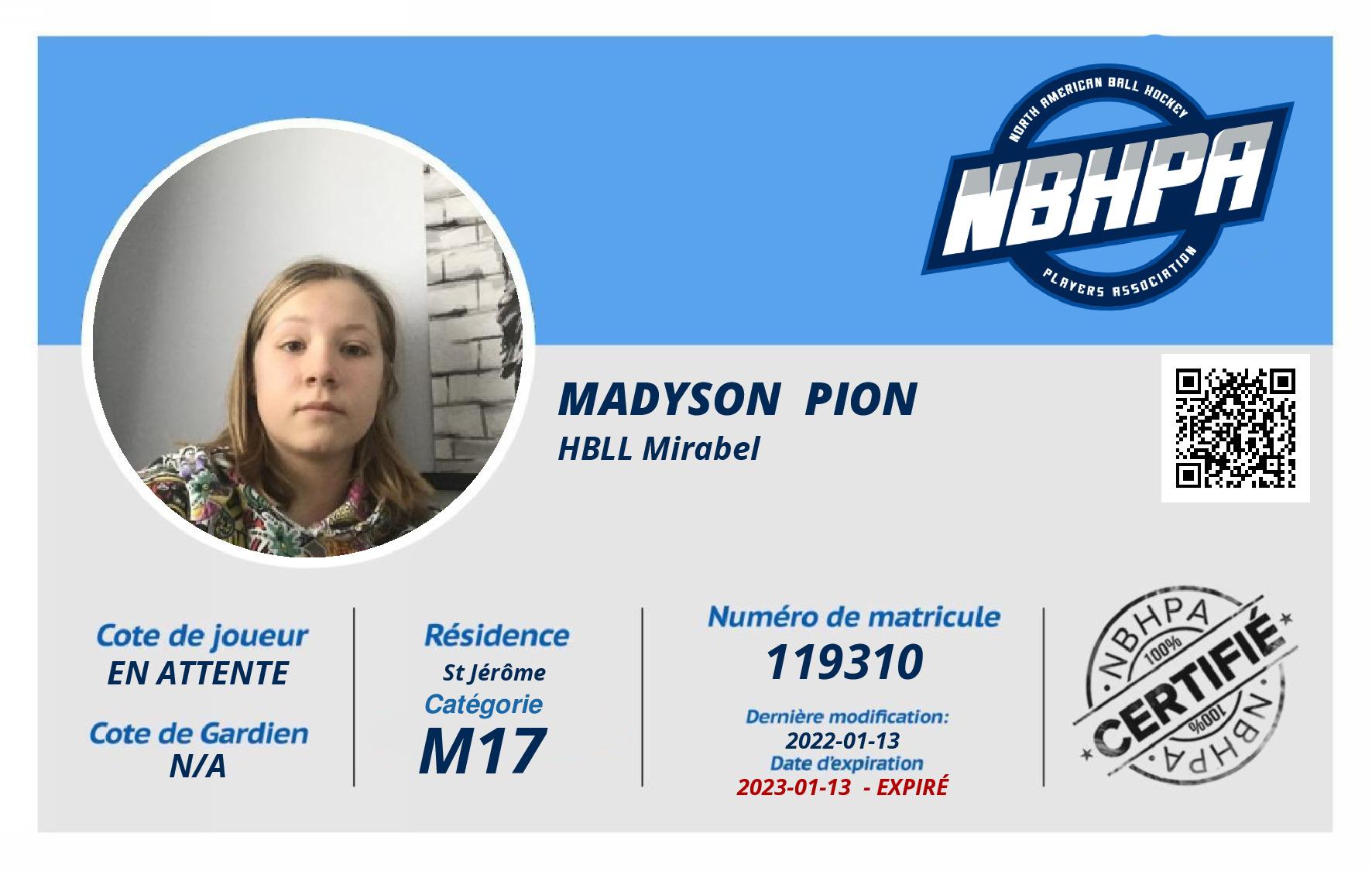 Madyson  Pion